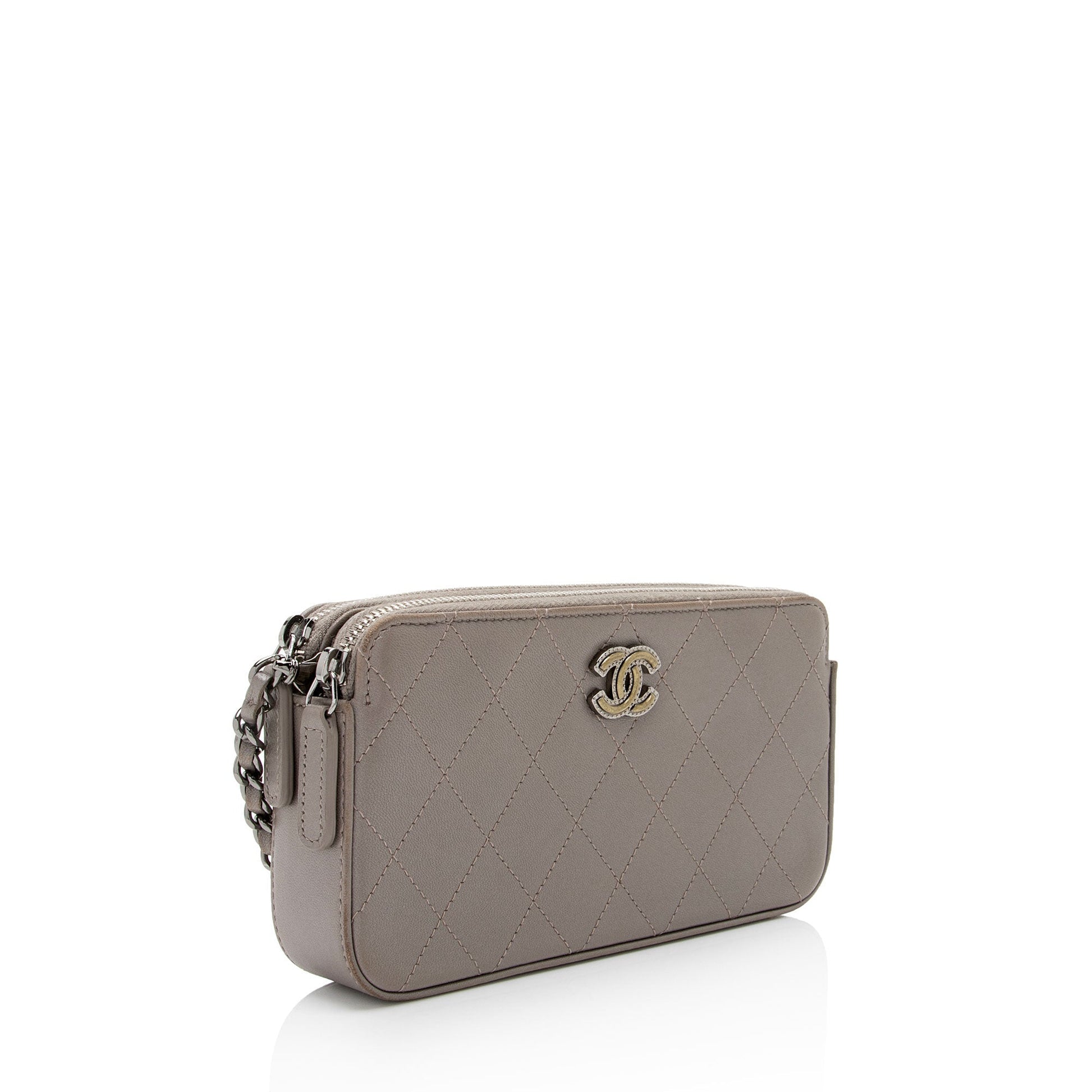 Chanel Lambskin SHF-b6lVXI Small Clutch Bag