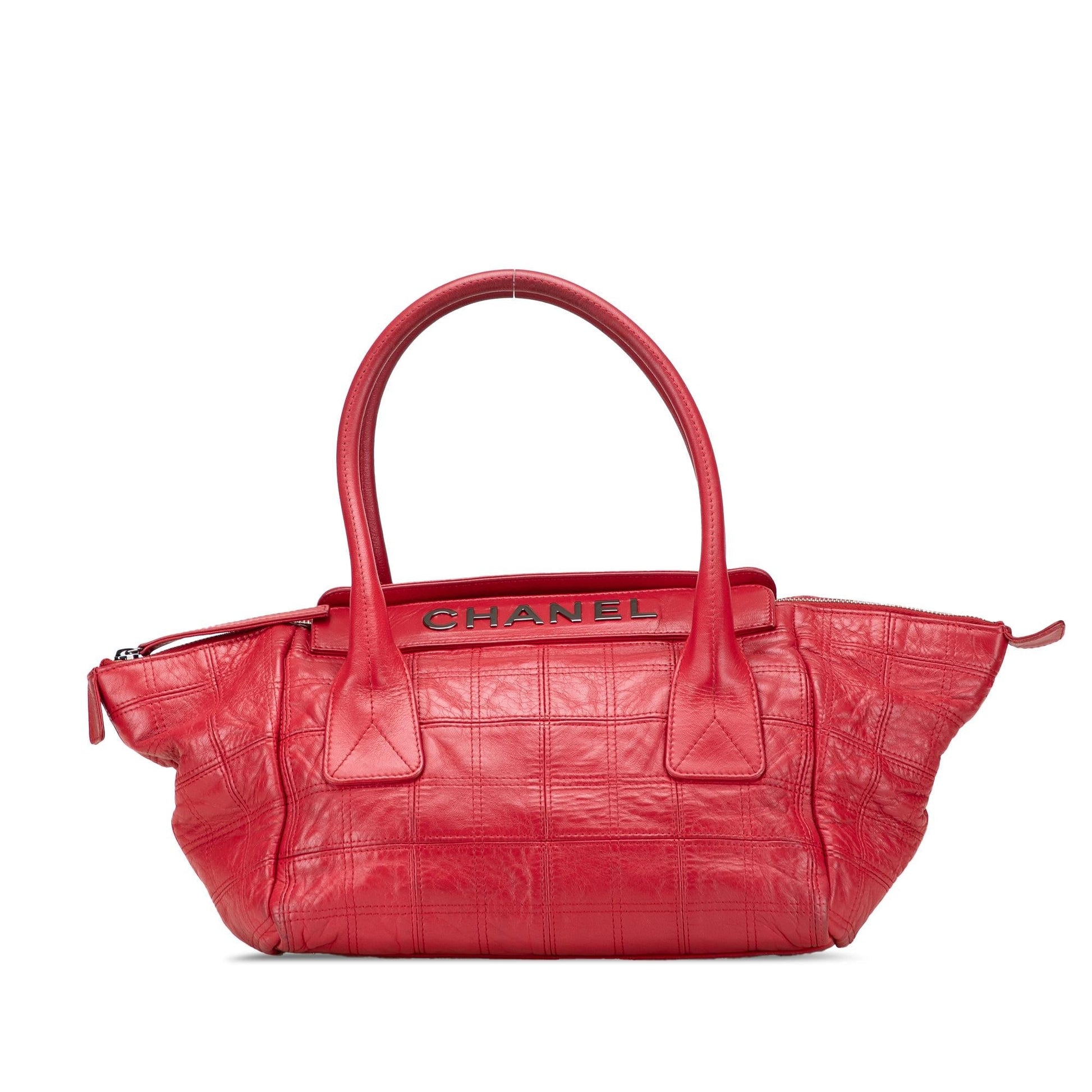 Chanel Lambskin Square Stitched Lax Handbag
