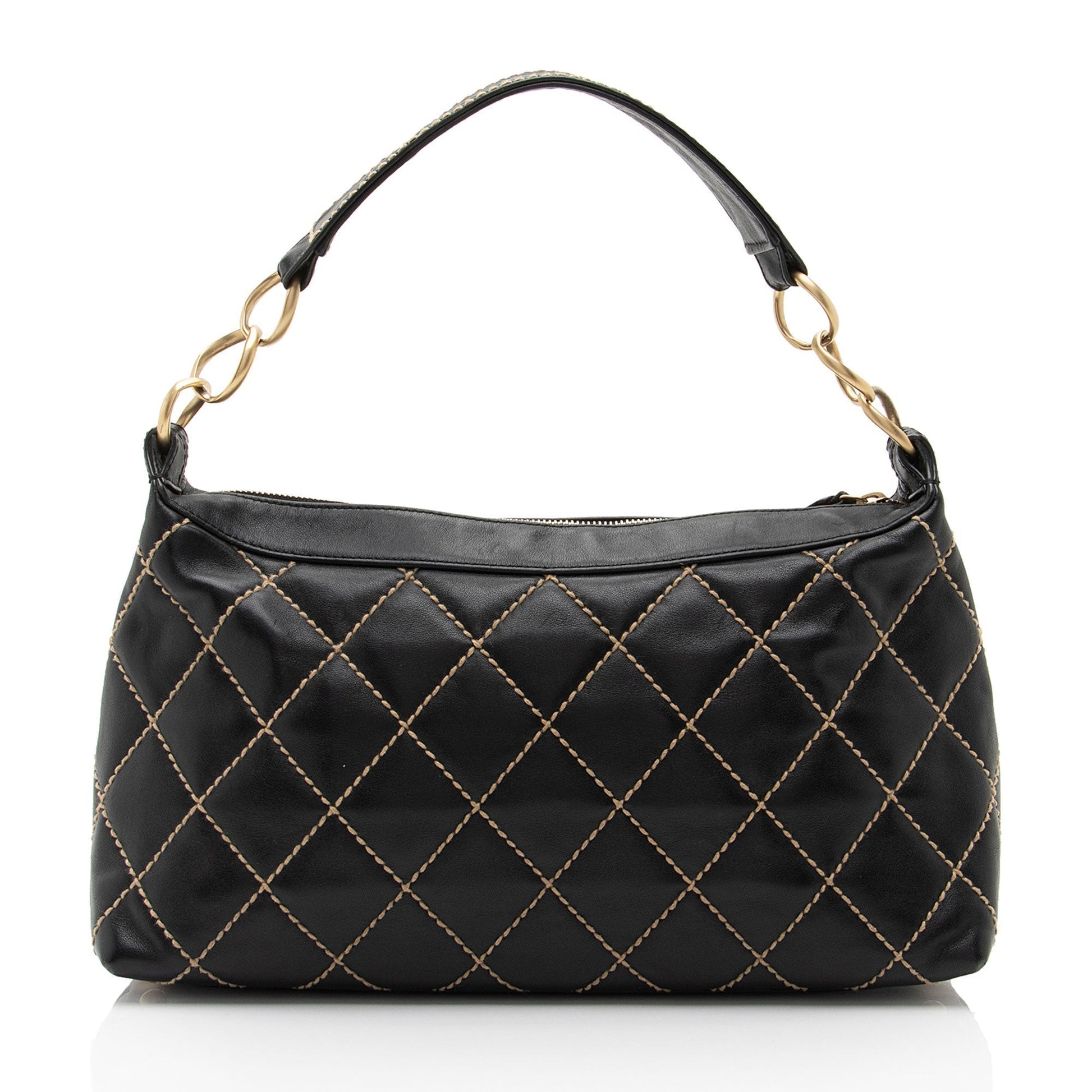 Chanel Lambskin Surpique Large Shoulder Bag (SHF-T8EzC0)