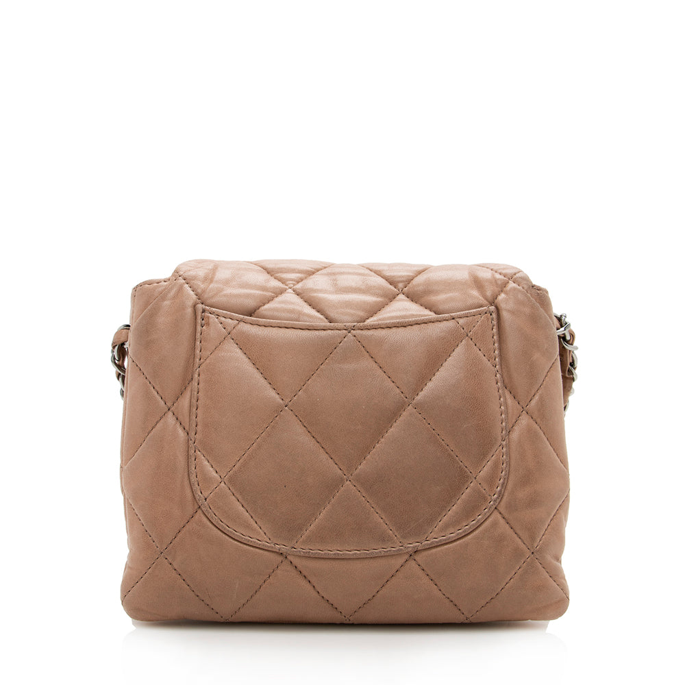 Chanel Lambskin Three Accordion Flap SHF Monogram Papillon Shoulder Bag