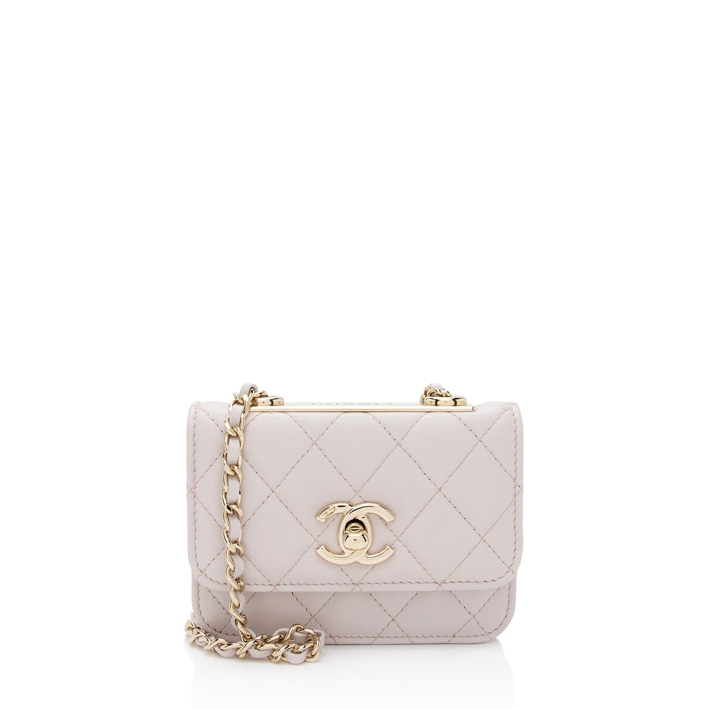 Chanel Lambskin Trendy CC Card Holder on Wallet Case