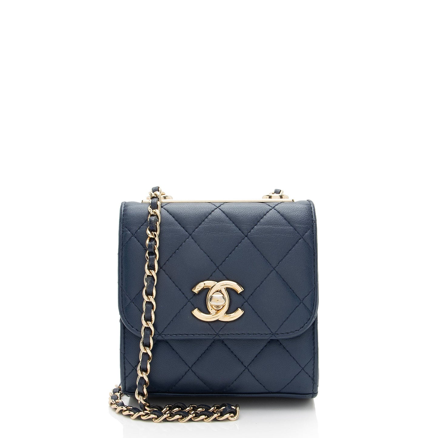Chanel Lambskin Trendy CC Card Holder on Wallet Case Shf N7Wlsm