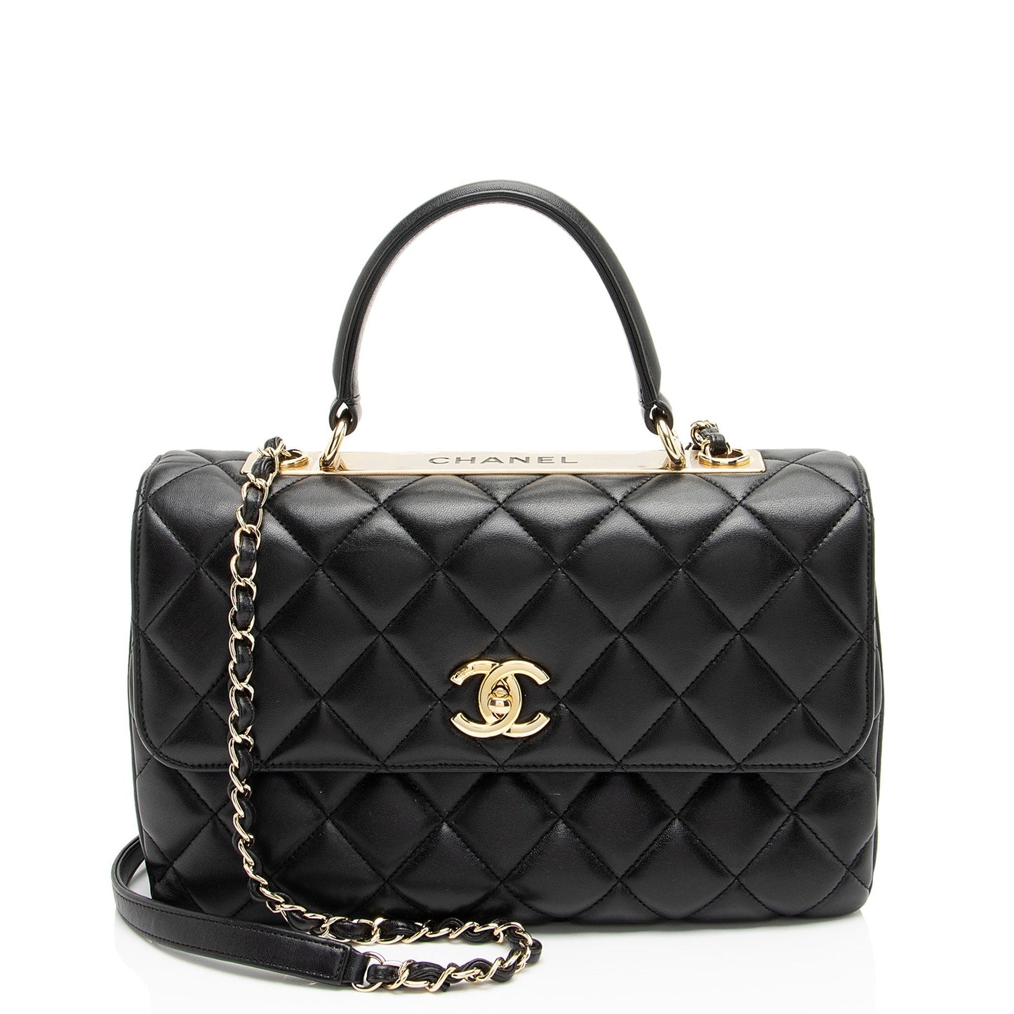 Chanel Lambskin Trendy CC Top Handle Handbag