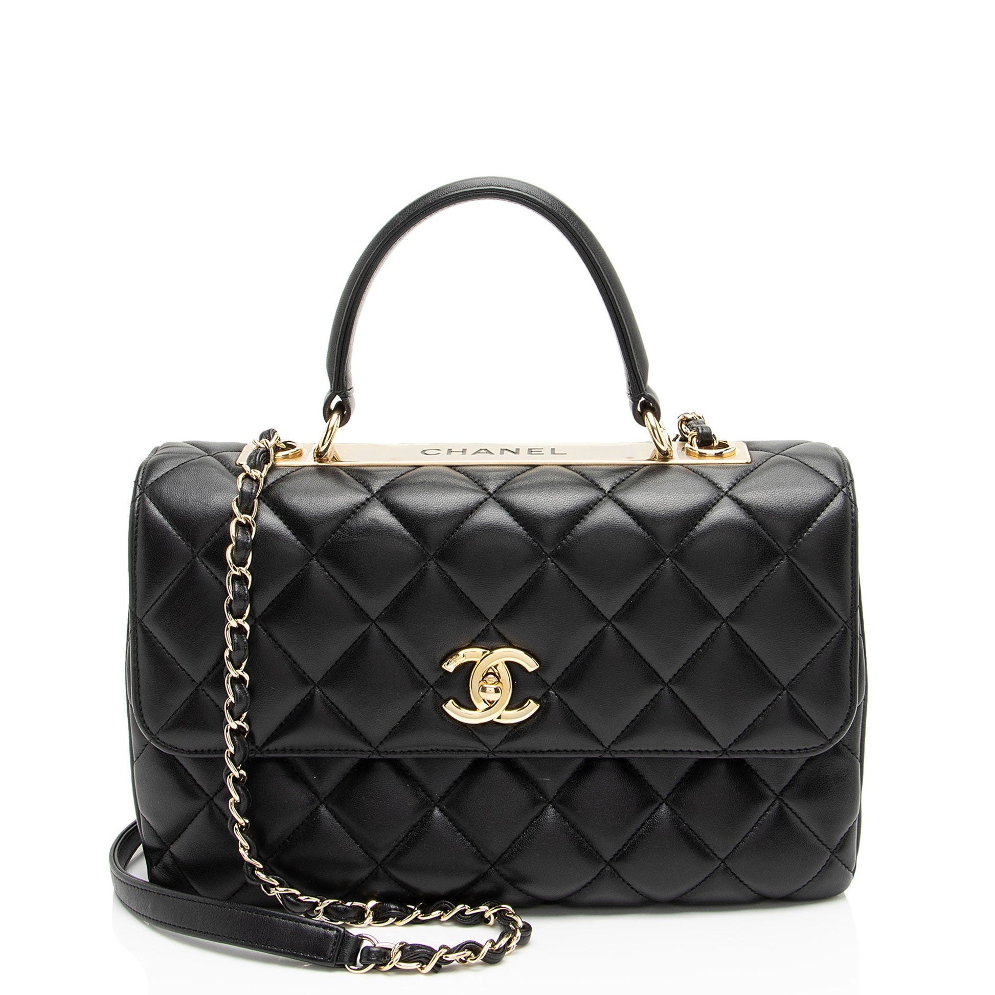 Chanel Lambskin Trendy CC Top Handle Handbag