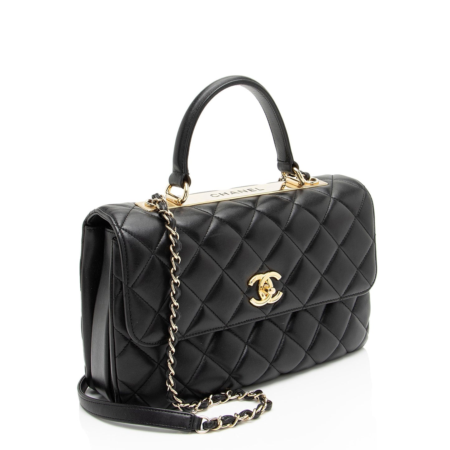 Chanel Lambskin Trendy CC Top Handle Handbag