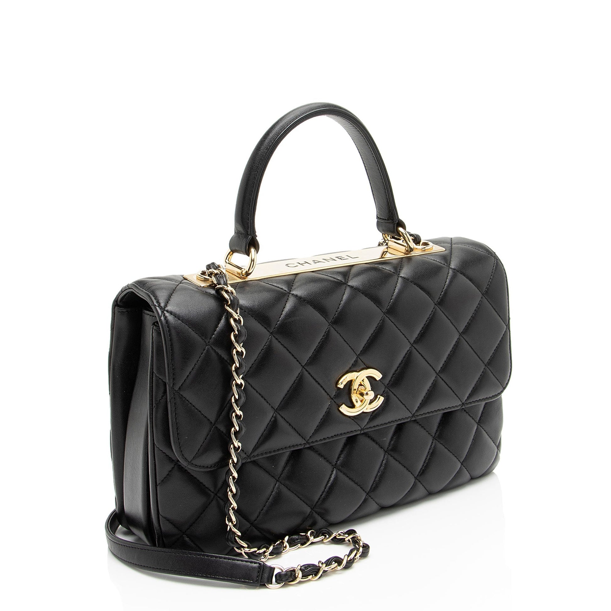 Chanel Lambskin Trendy CC Top Handle Handbag