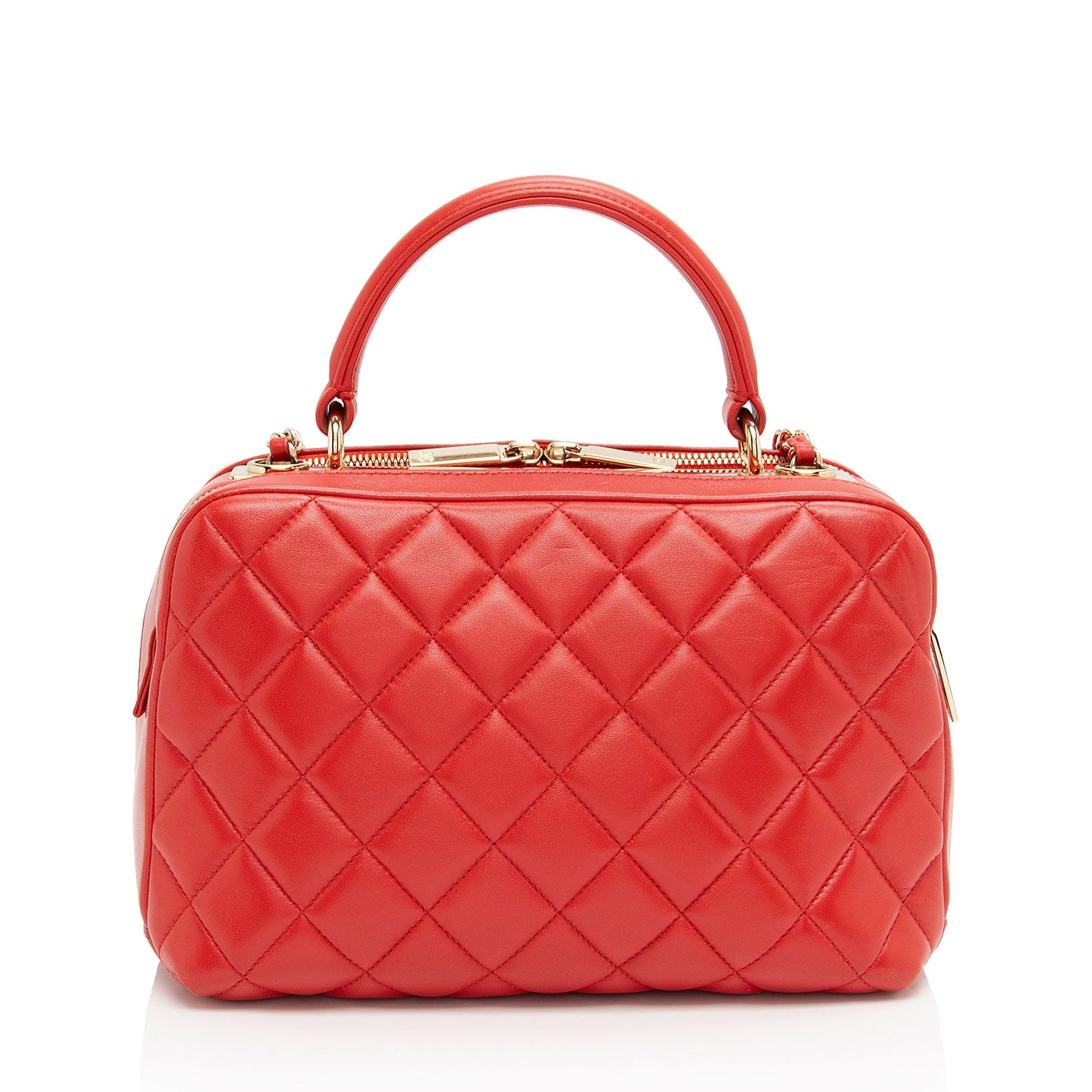 Chanel Lambskin Trendy CC Bowling Satchel Small Satchel Bag