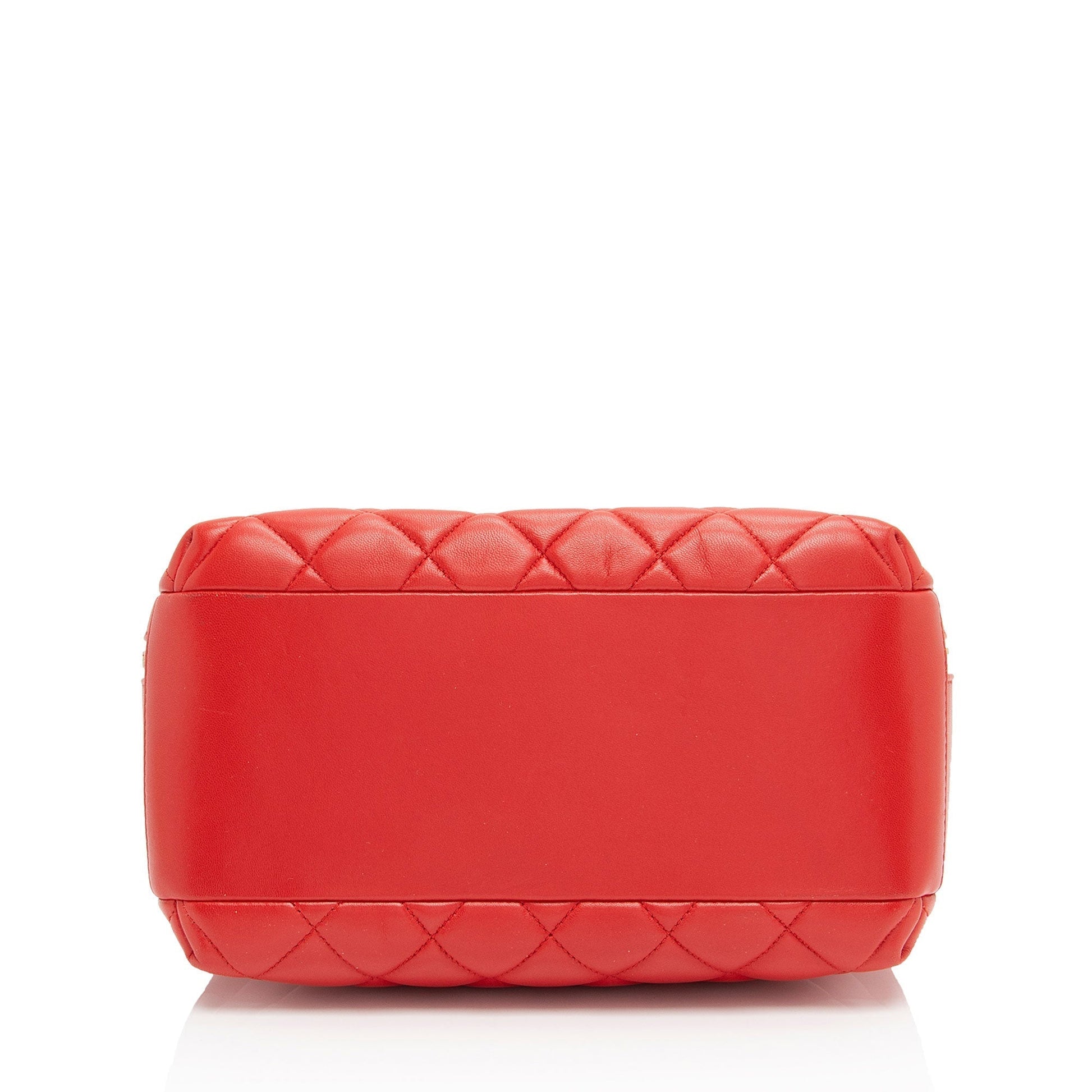 Chanel Lambskin Trendy CC Small Bowling Satchel (SHF-QBNfmU)