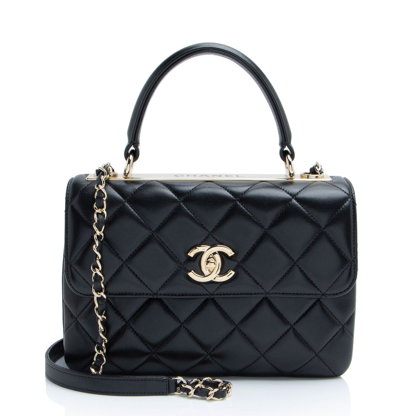 Chanel Lambskin Trendy CC Top Handle Small Handbag