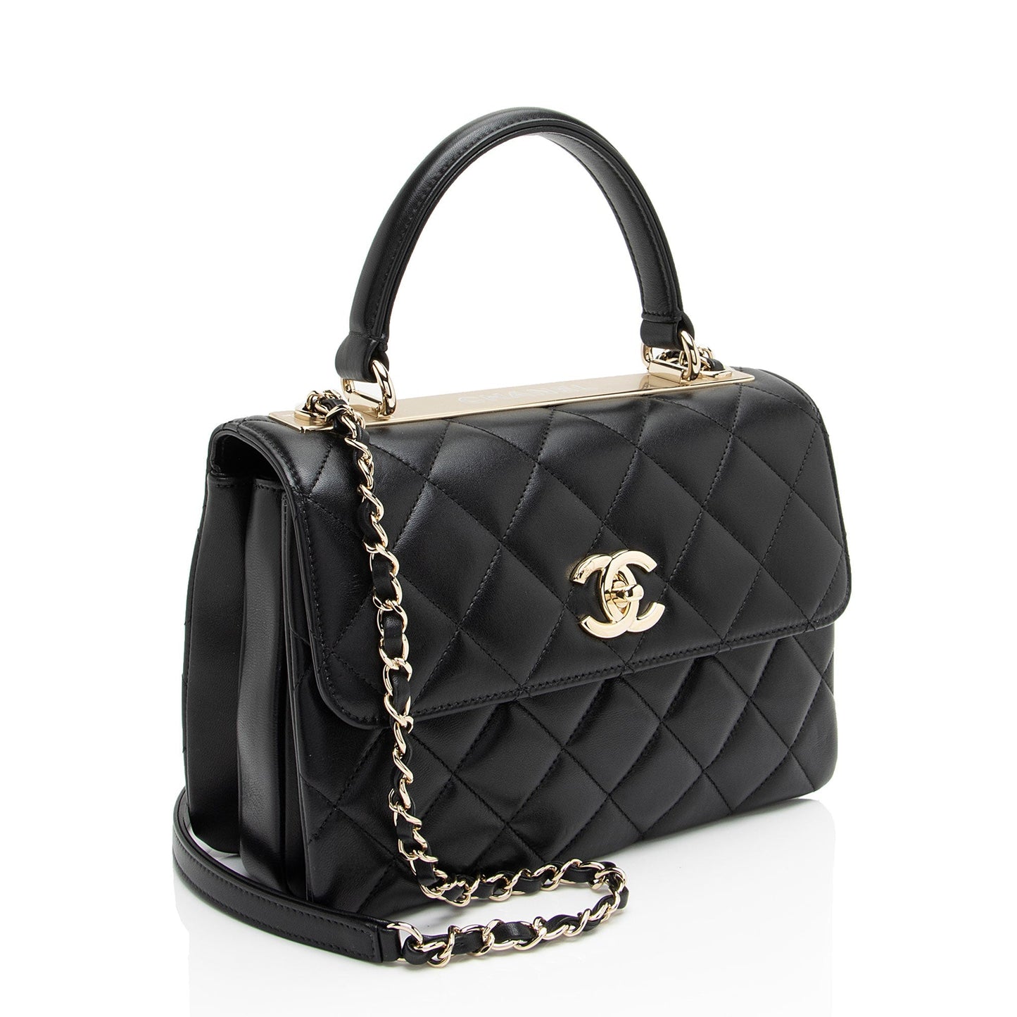 Chanel Lambskin Trendy CC Top Handle Small Handbag Top Handle