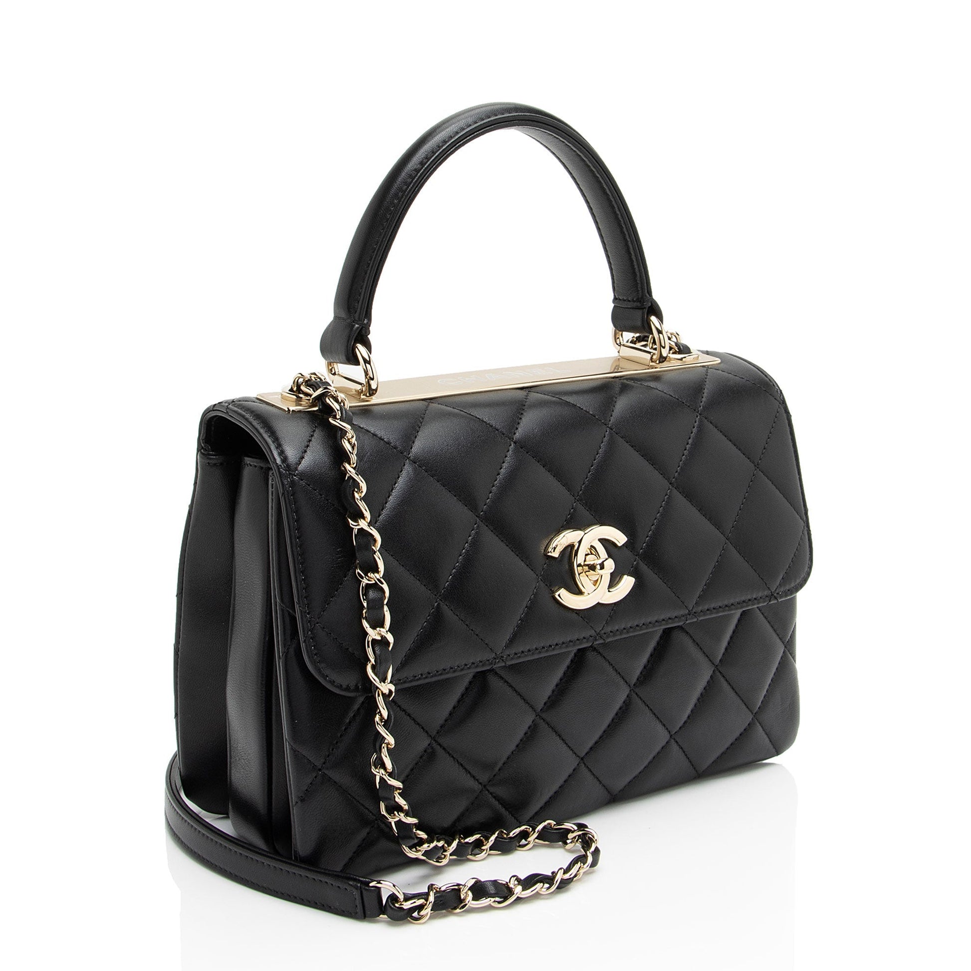 Chanel Lambskin Trendy CC Top Handle Small Handbag Top Handle