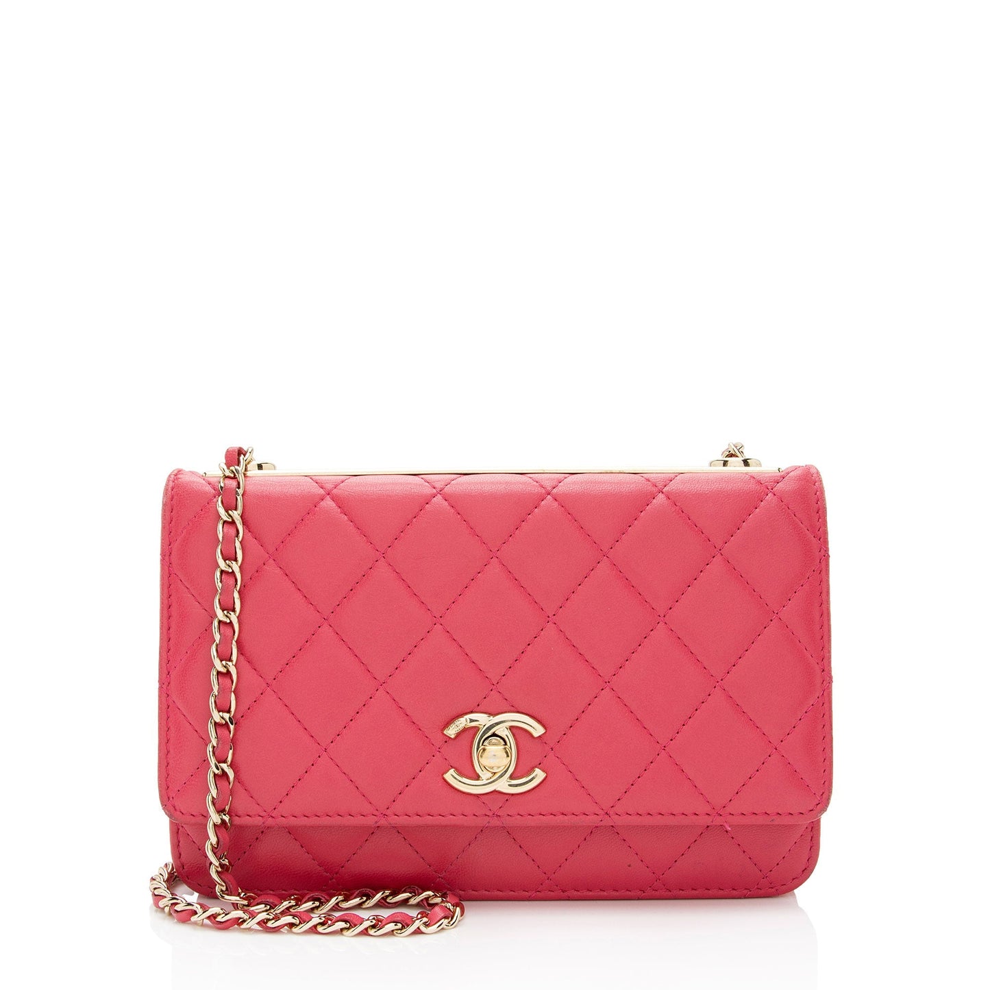 Chanel Lambskin Trendy CC on SHF-dDZd8C Wallet Case