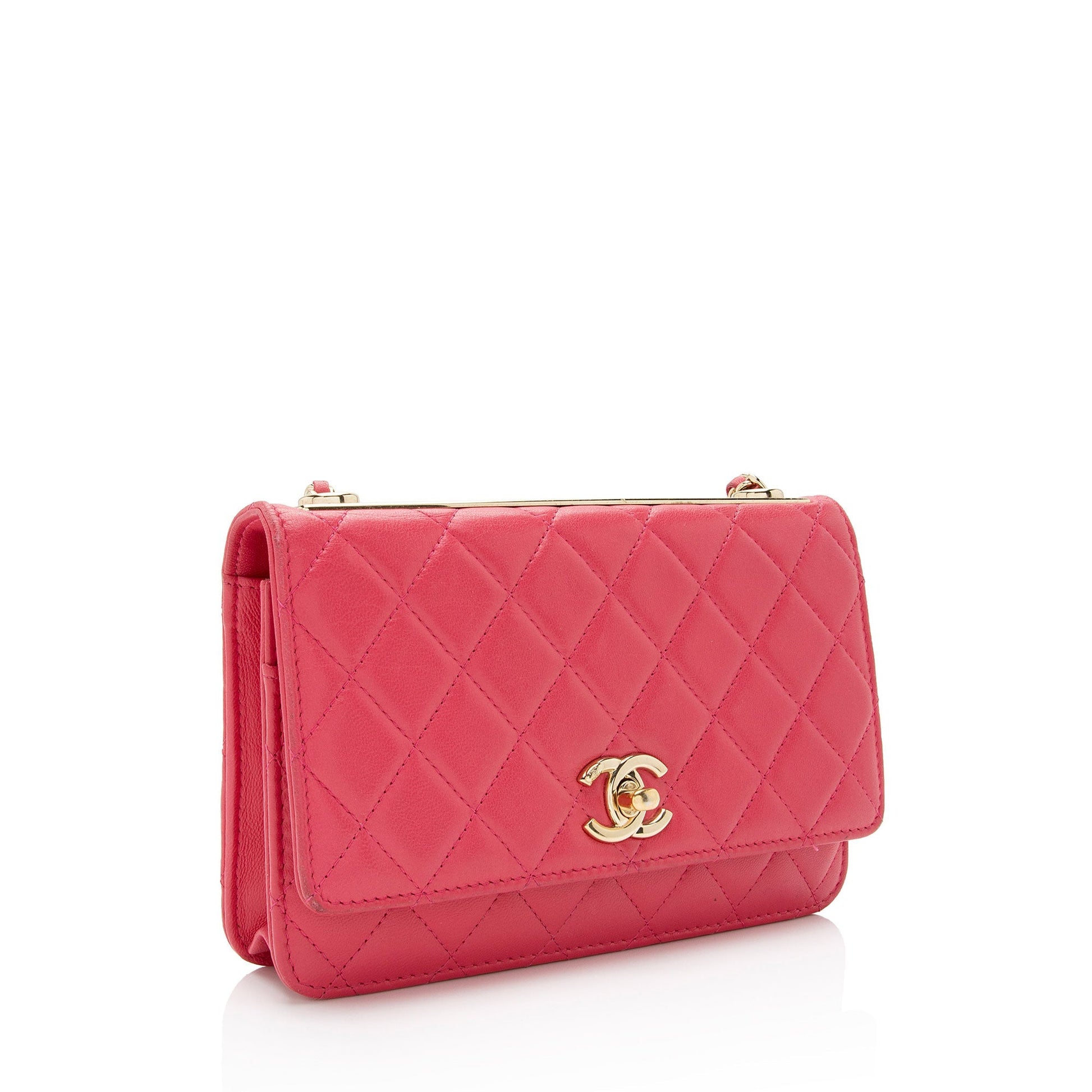 Chanel Lambskin Trendy CC on SHF-dDZd8C Wallet Case