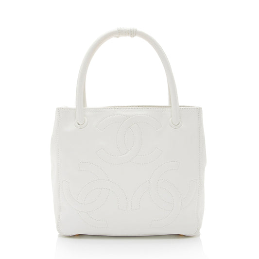 Chanel Lambskin Triple CC SHF-roydAT Small Tote Bag