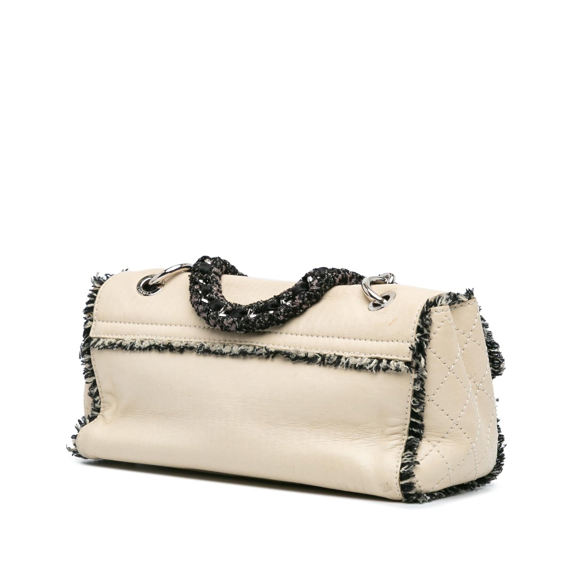 Chanel Lambskin Tweedy Flap Handbag
