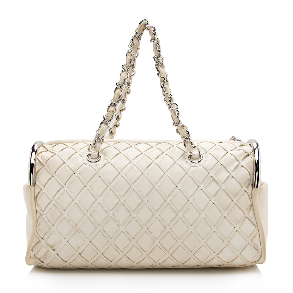 Chanel Lambskin Ultimate Soft Sombrero Satchel SHF Damier Satchel Bag