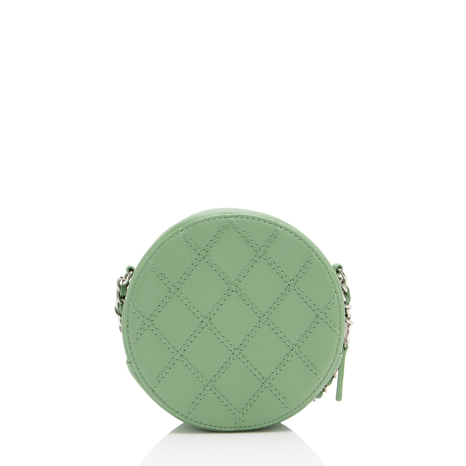 Chanel Lambskin Ultimate Stitch Round Clutch Bag
