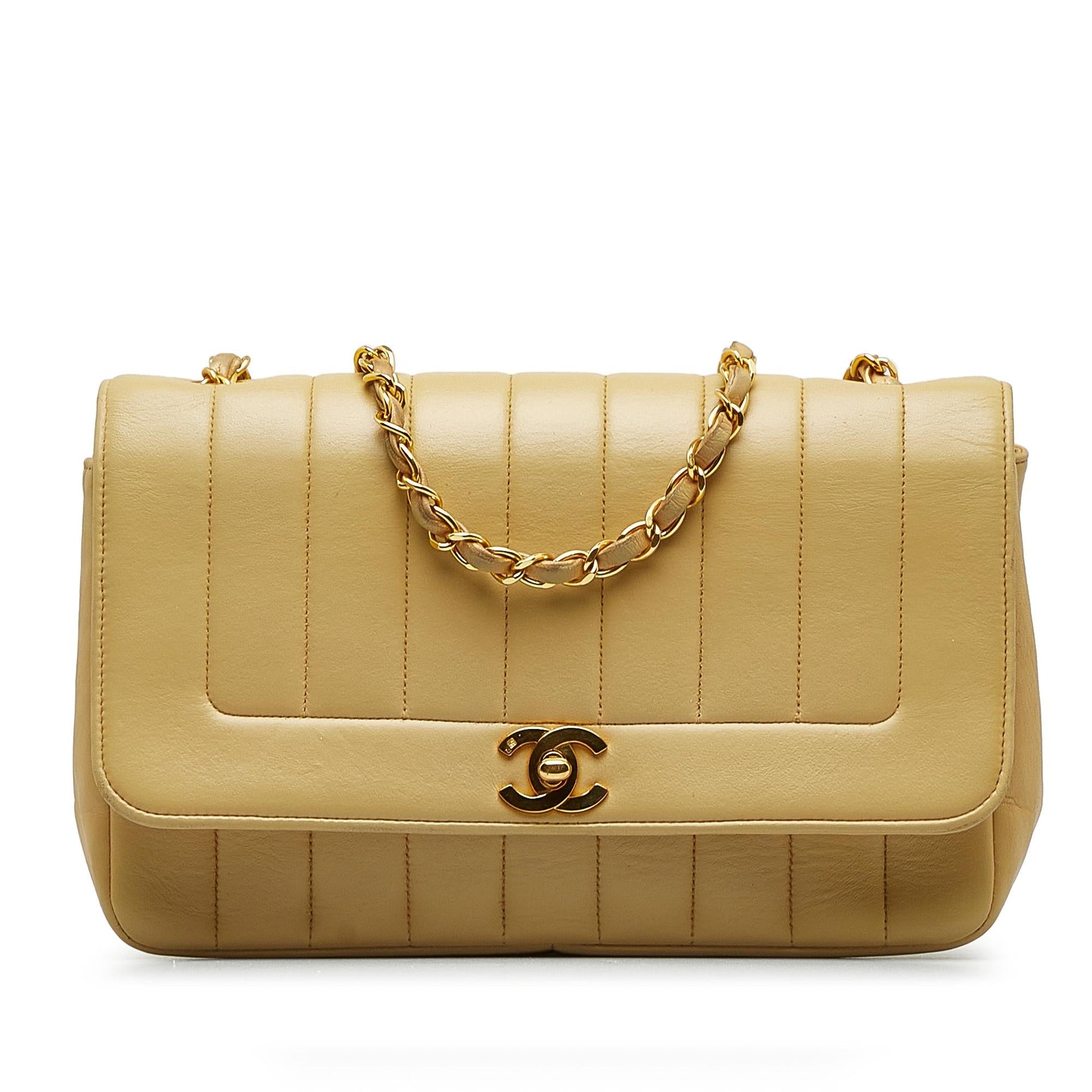 Chanel Lambskin Vertical Border Flap SHG-oryF3k Handbag
