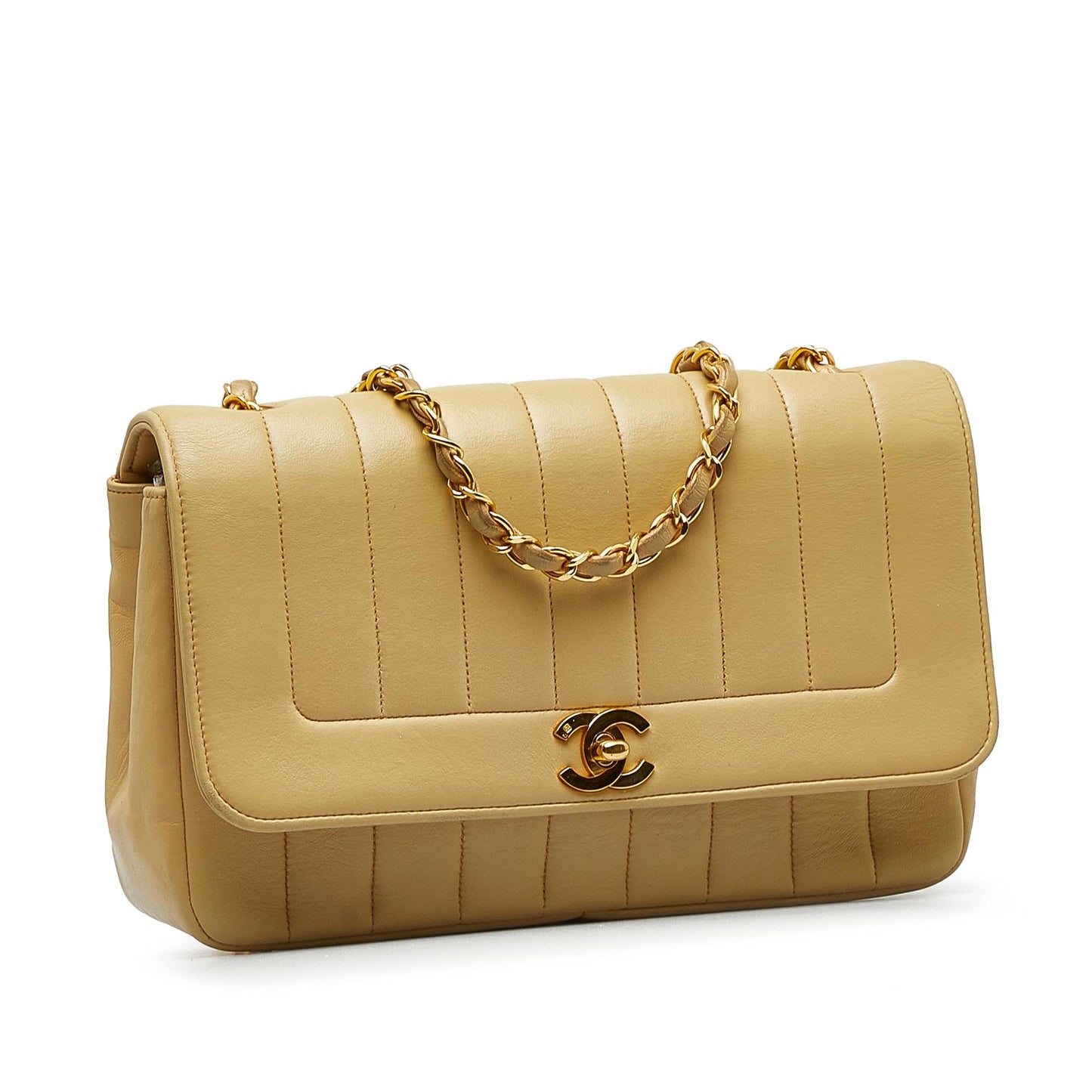 Chanel Lambskin Vertical Border Flap SHG-oryF3k Handbag