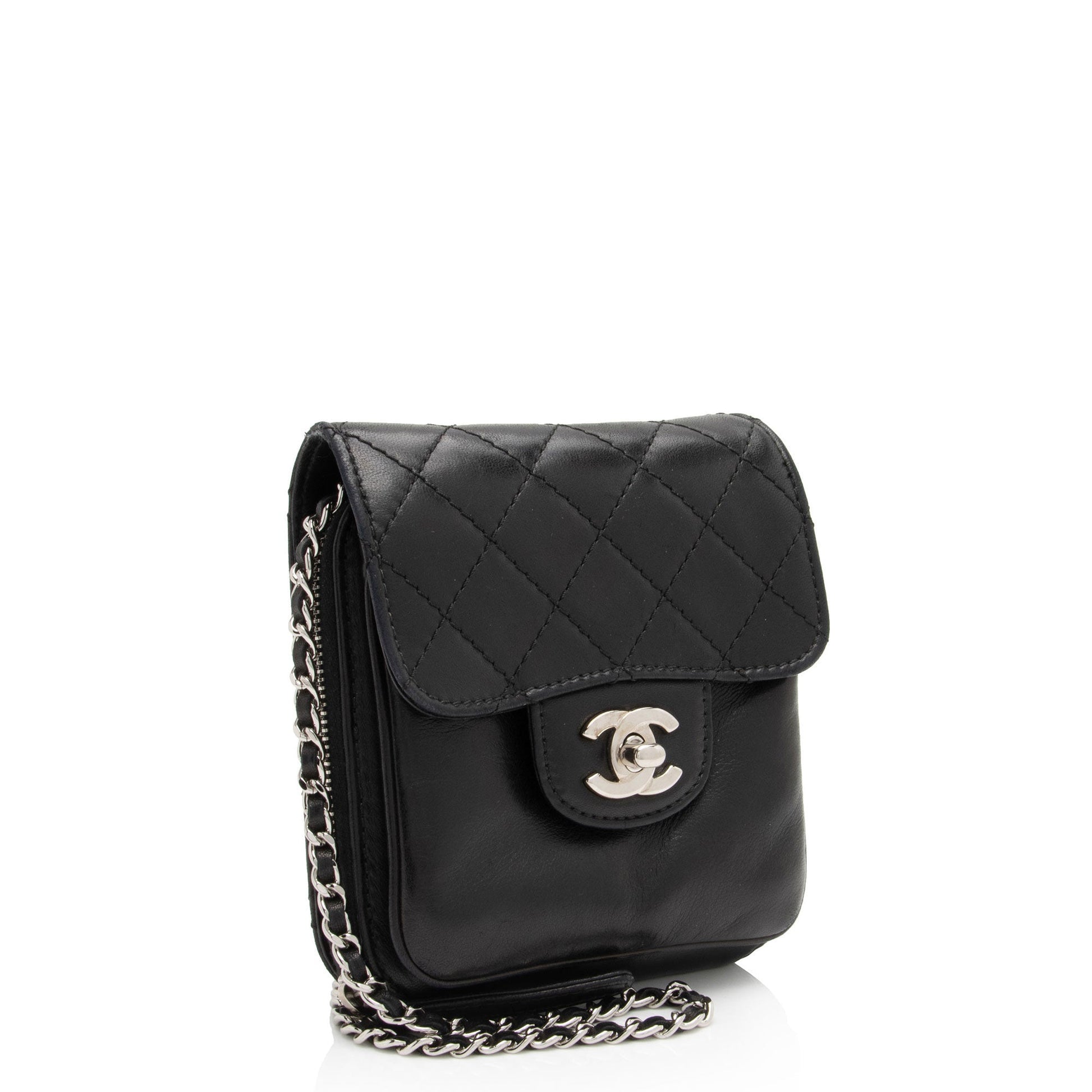 Chanel Lambskin Zip Around on SHF-fNb1ru Wallet Case