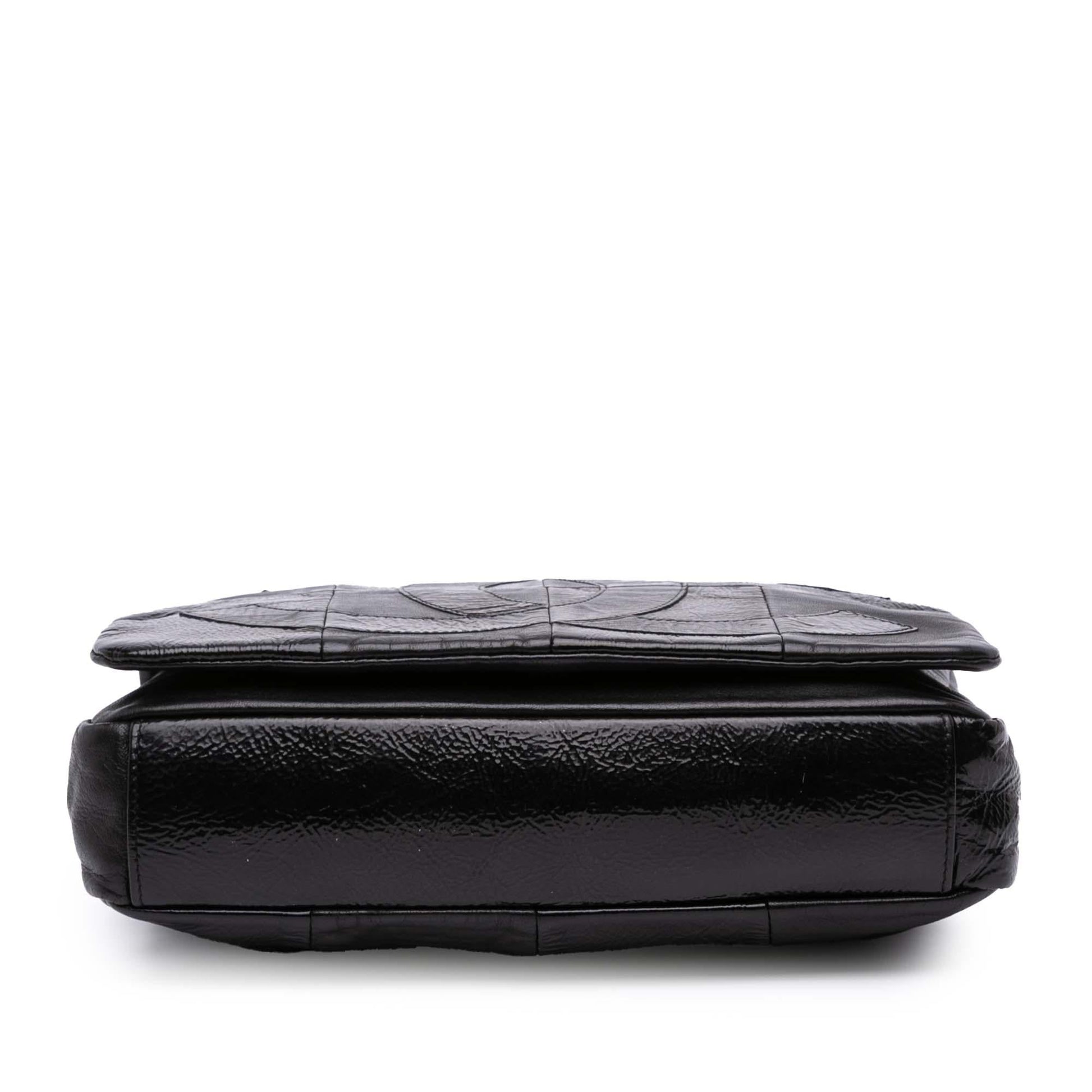 Chanel Lambskin Patent Patchwork Brooklyn Flap Handbag