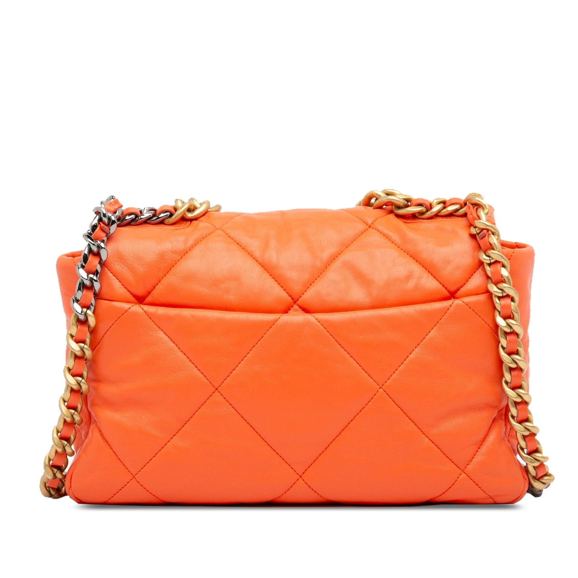 Chanel 19 Lambskin Flap Handbag Lambskin Flap