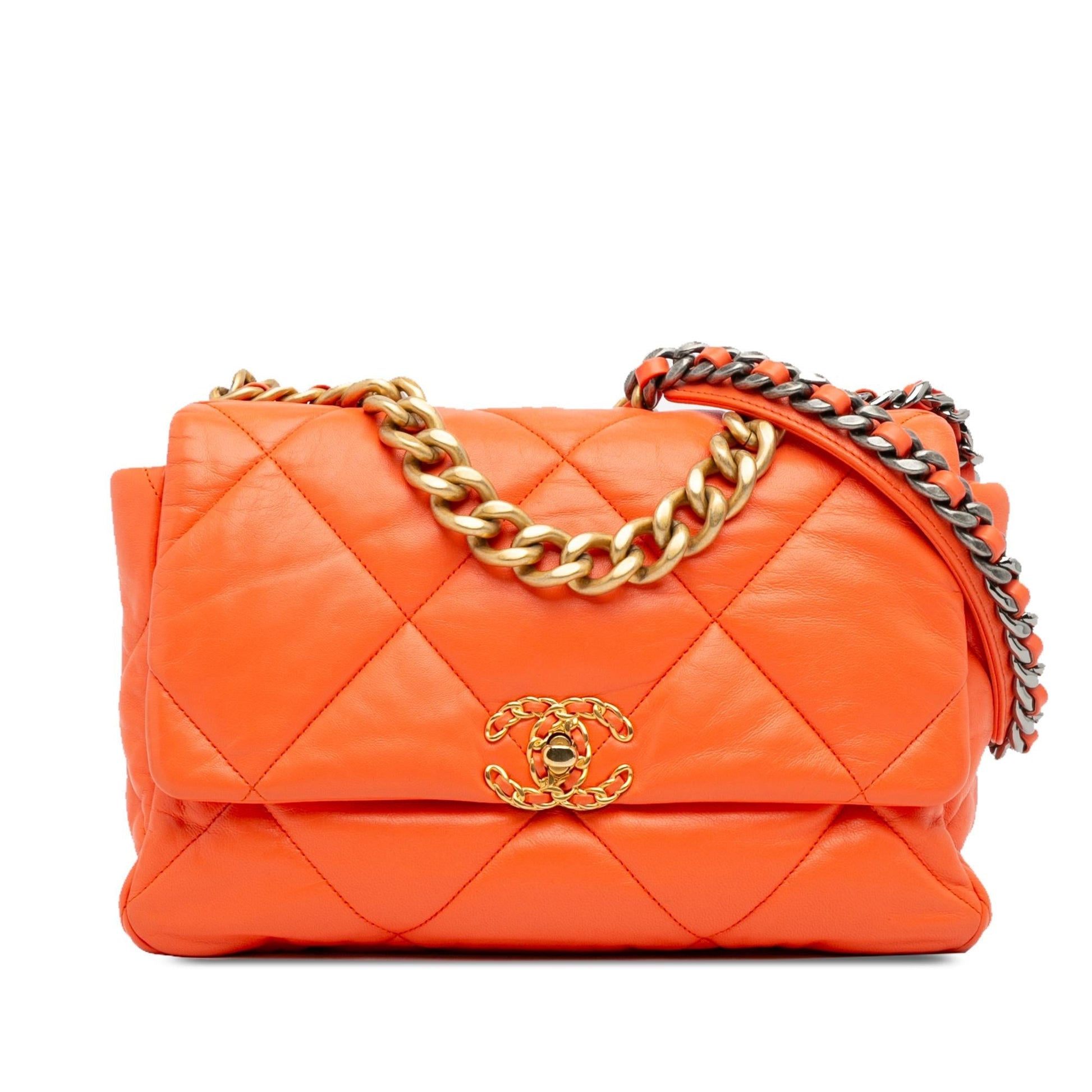 Chanel 19 Lambskin Flap Handbag Lambskin Flap