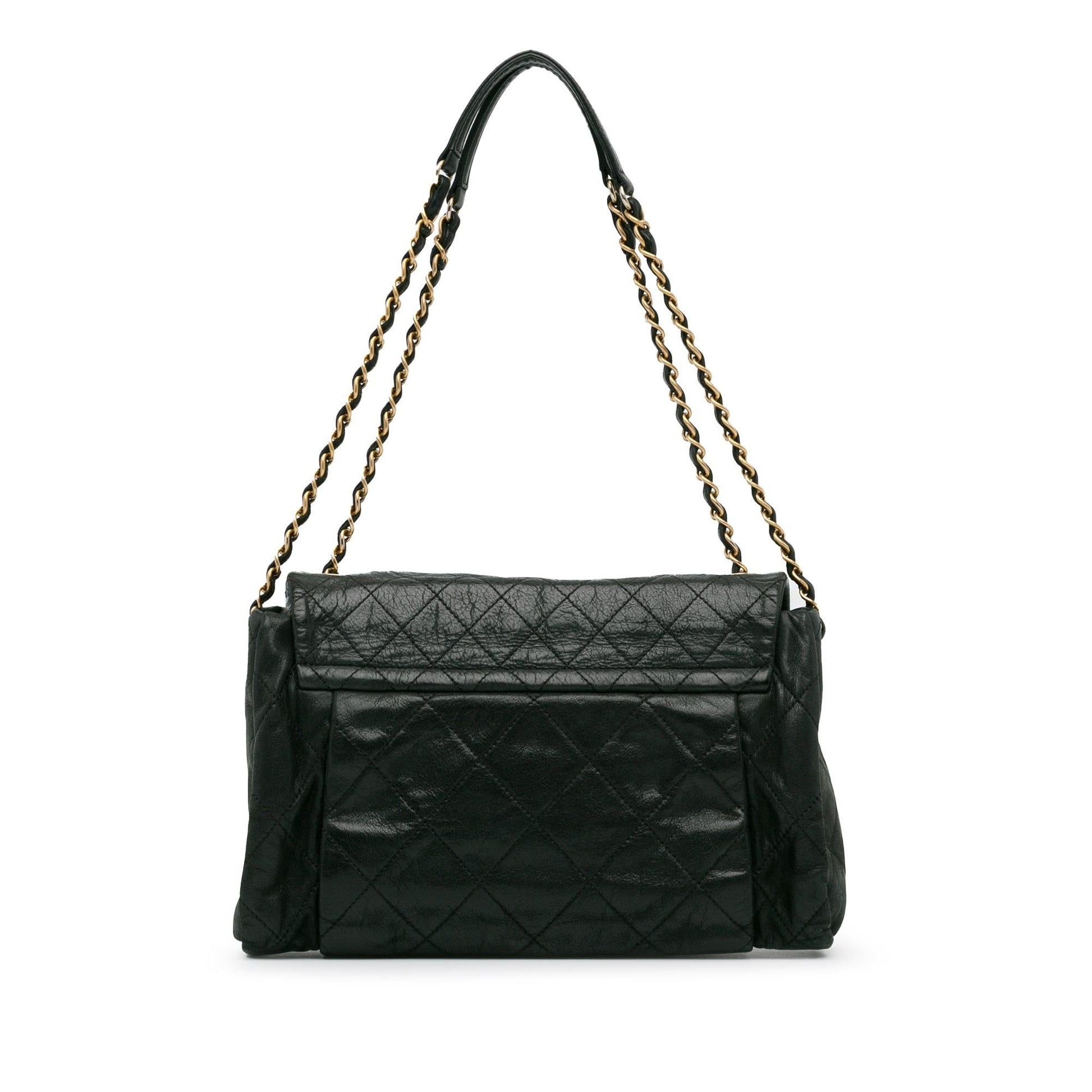 Chanel Aged Calfskin Chic Quilt Flap SHG-qmJwT4 Handbag