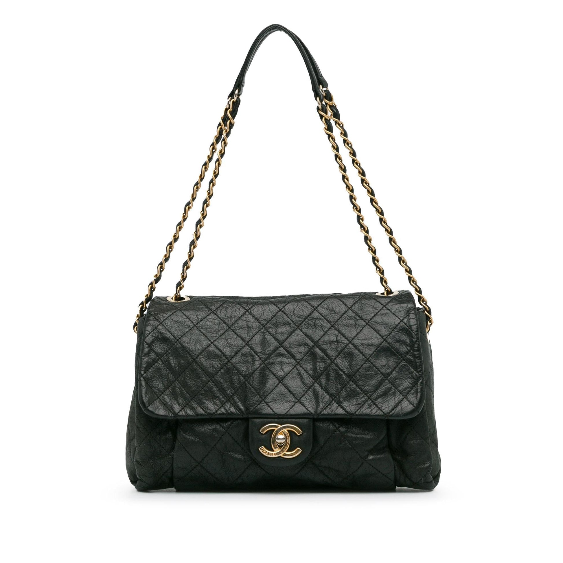 Chanel Aged Calfskin Chic Quilt Flap SHG-qmJwT4 Handbag