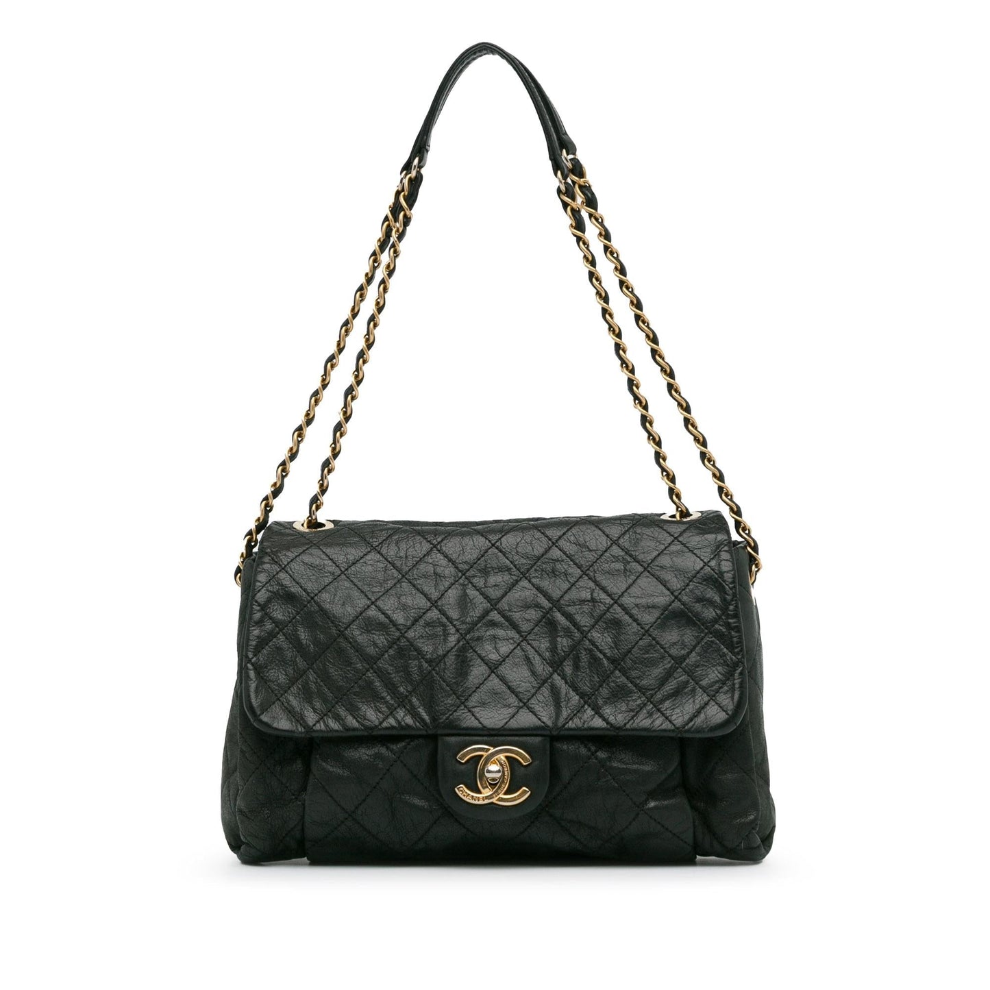 Chanel Large Aged Calfskin Chic Quilt Flap (Shg-Qmjwt4) Bag