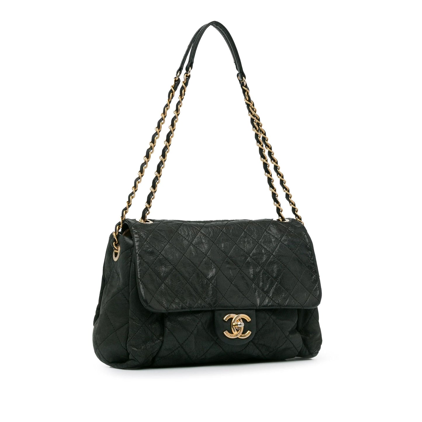 Chanel Aged Calfskin Chic Quilt Flap SHG-qmJwT4 Handbag