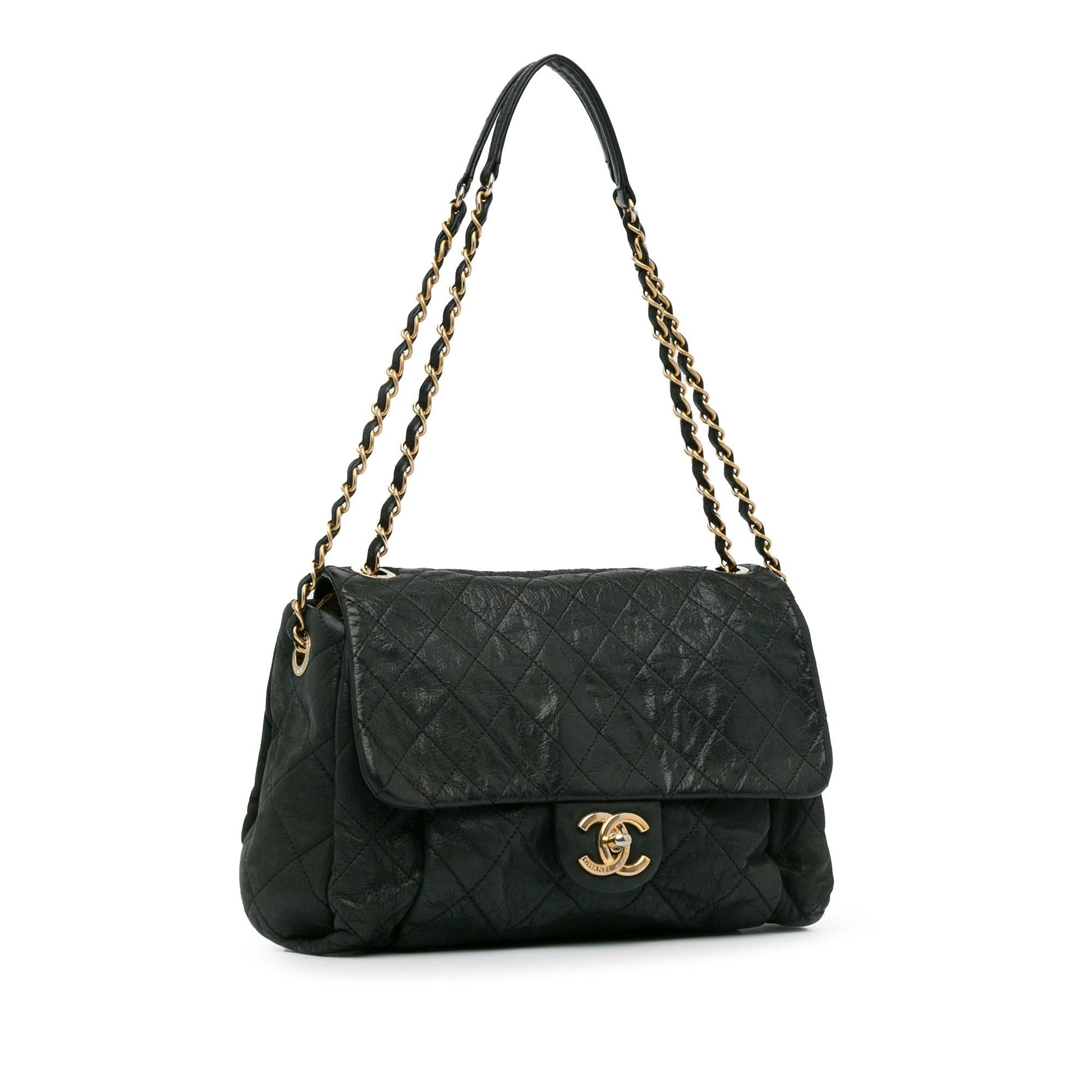 Chanel Aged Calfskin Chic Quilt Flap SHG-qmJwT4 Handbag