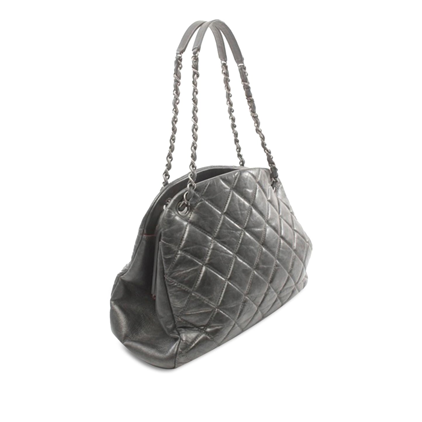 Chanel Aged Calfskin Just Mademoiselle Bowling SHG-qznmmK Handbag