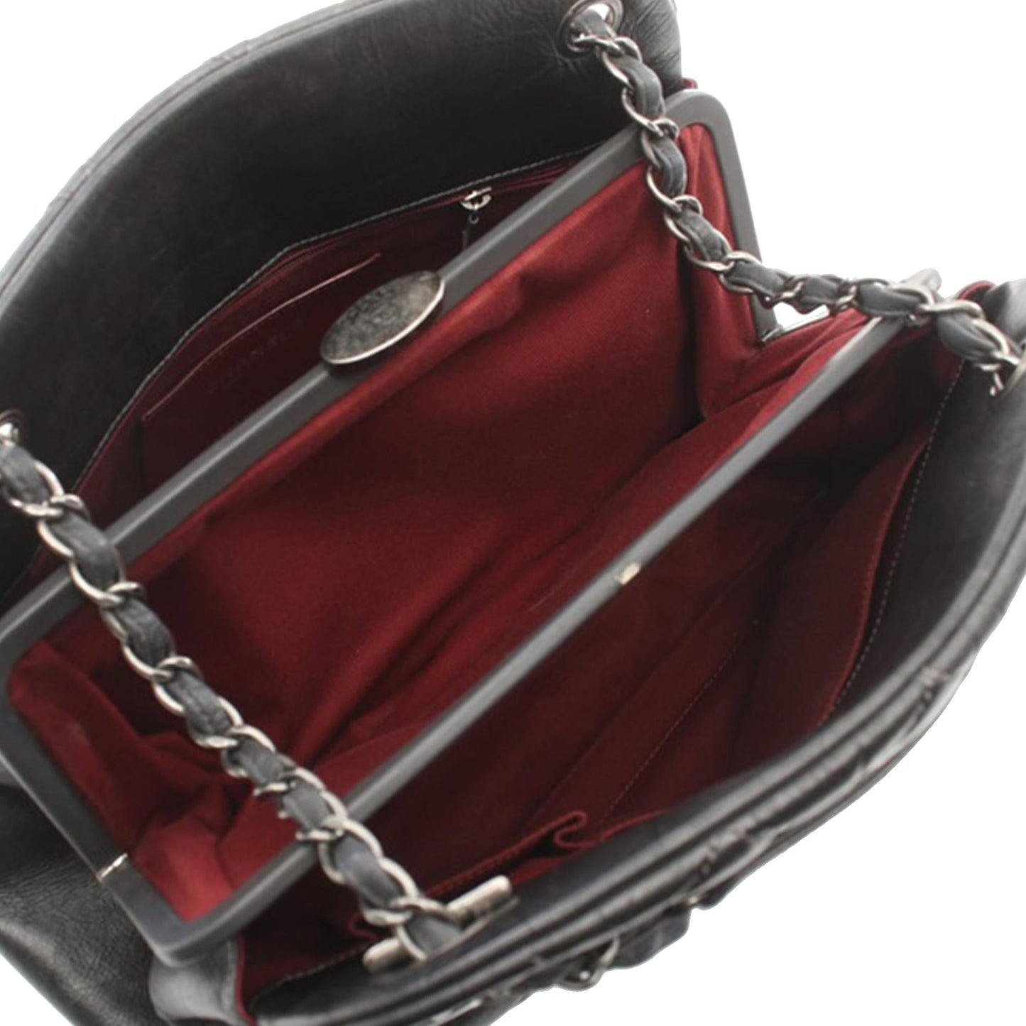 Chanel Aged Calfskin Just Mademoiselle Bowling Handbag