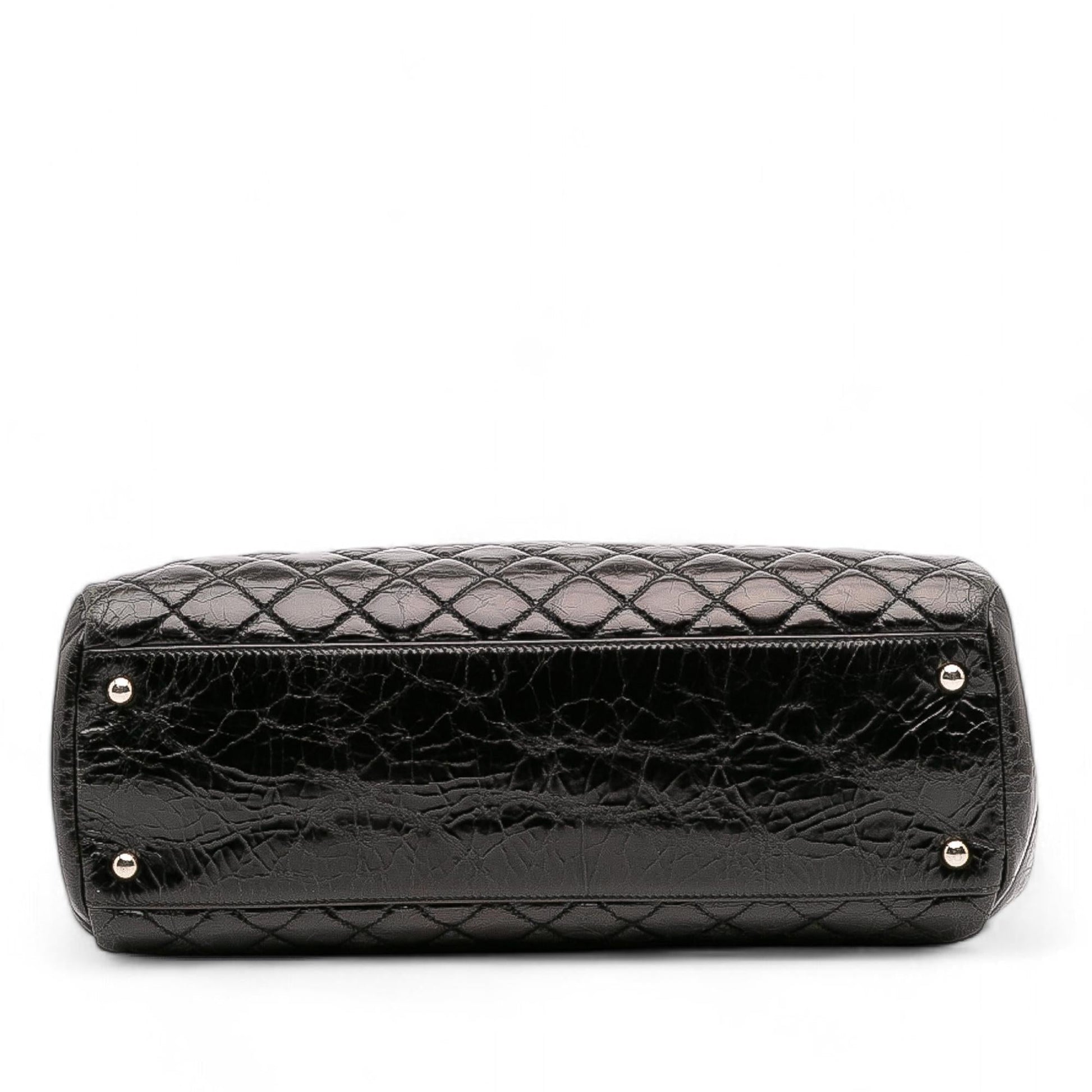 Chanel Aged Calfskin Just Mademoiselle Bowling Handbag 3