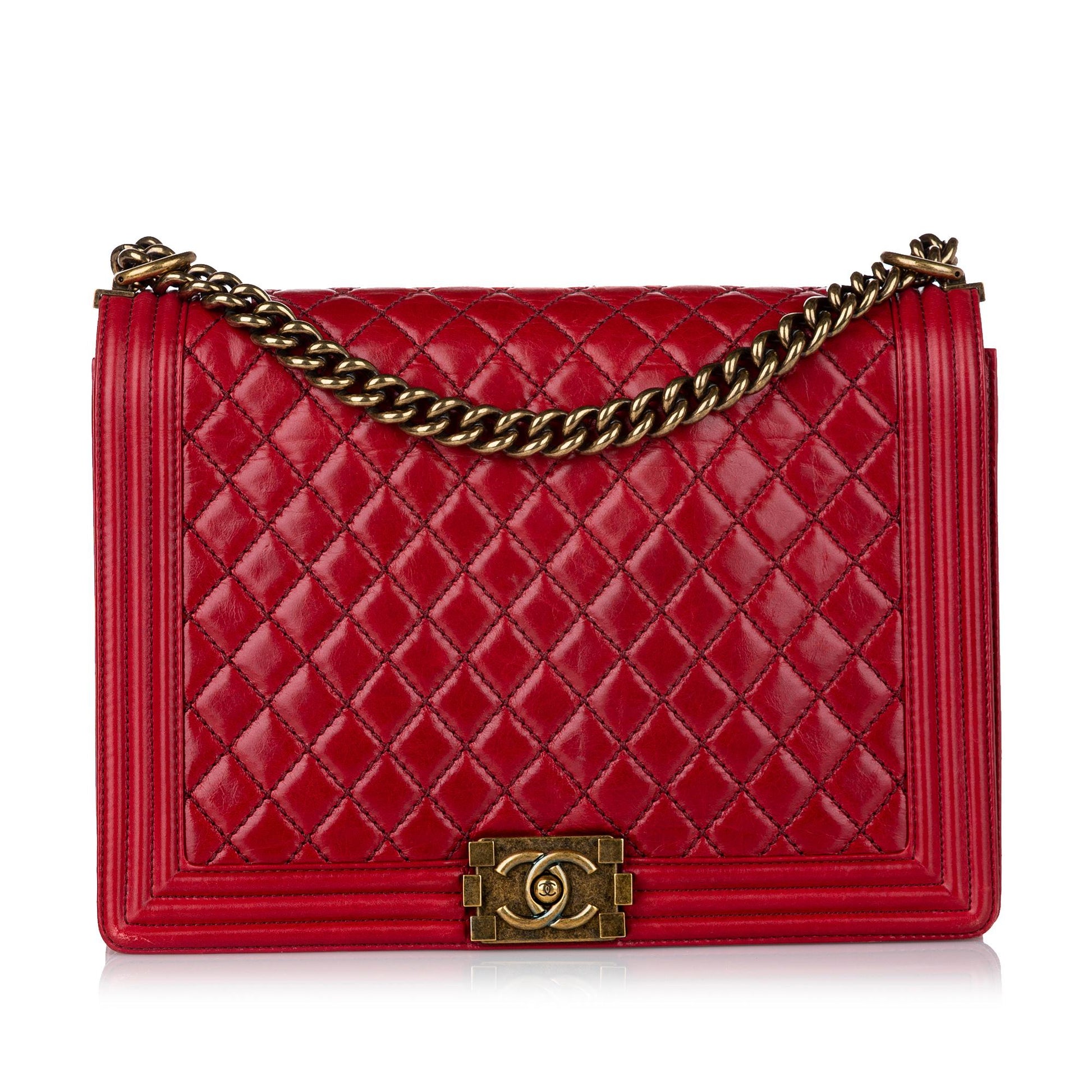 Chanel Boy Lambskin Flap SHG Leather Shoulder Bag 3