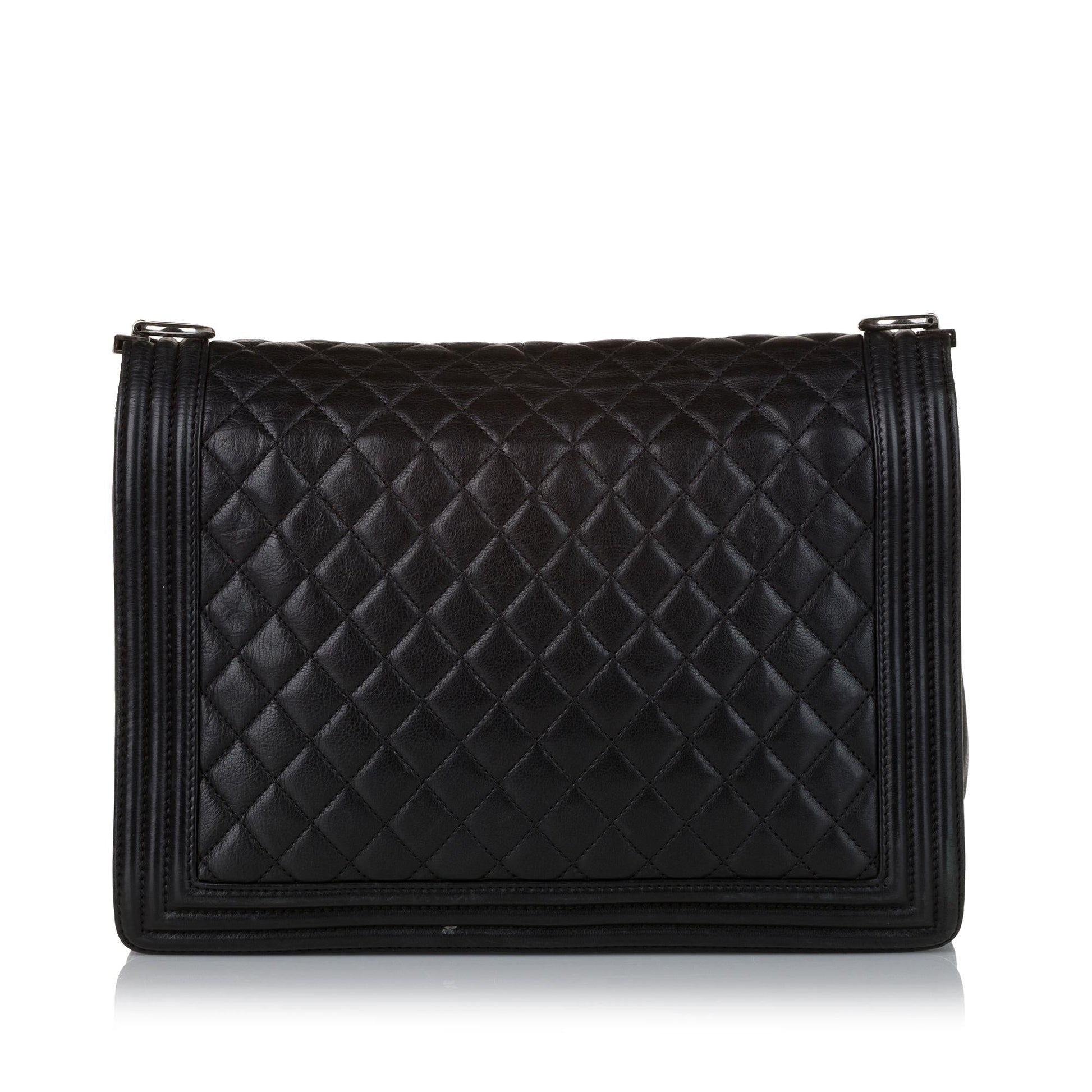 Chanel Boy Lambskin Flap SHG Leather Shoulder Bag 4