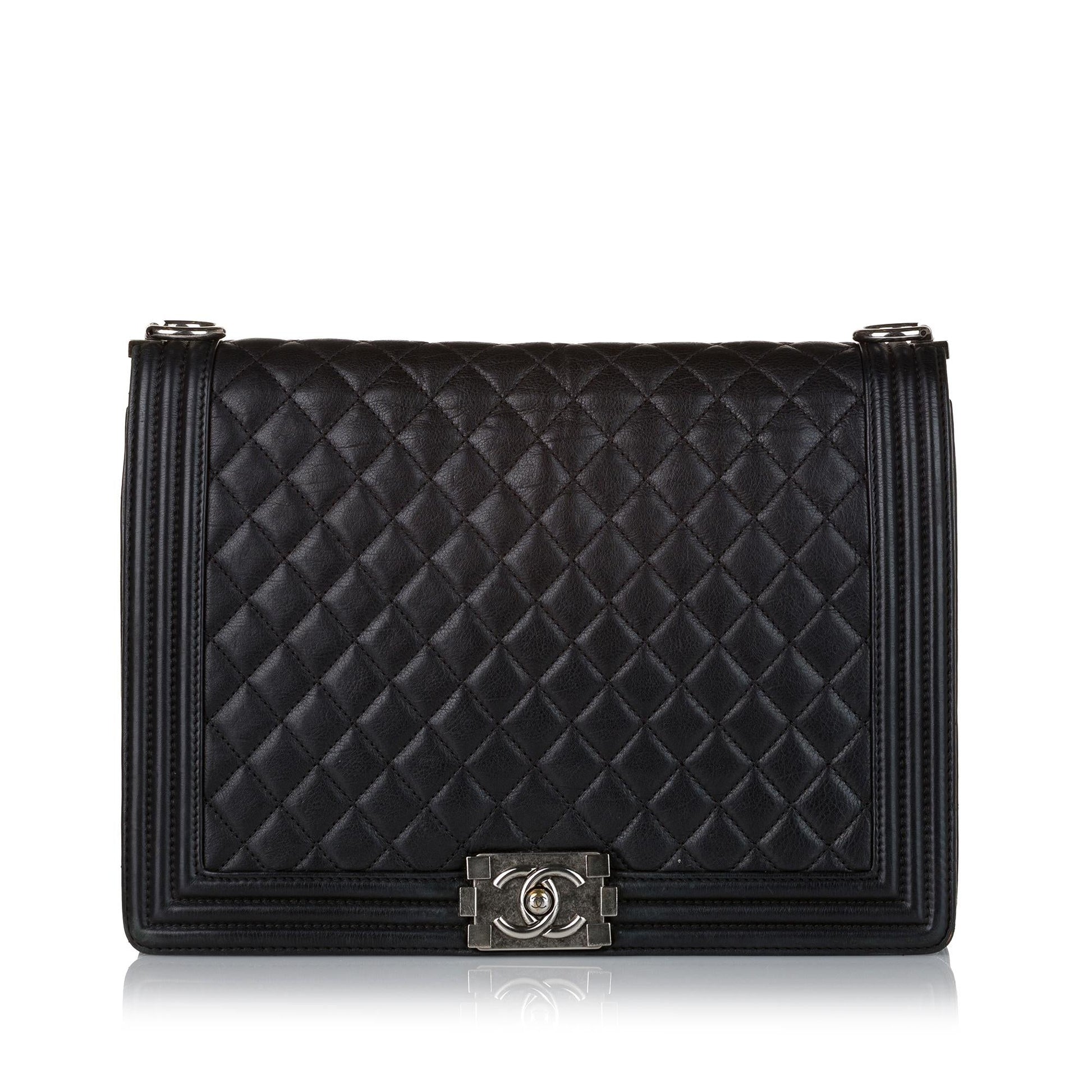 Chanel Boy Lambskin Flap SHG Leather Shoulder Bag 4
