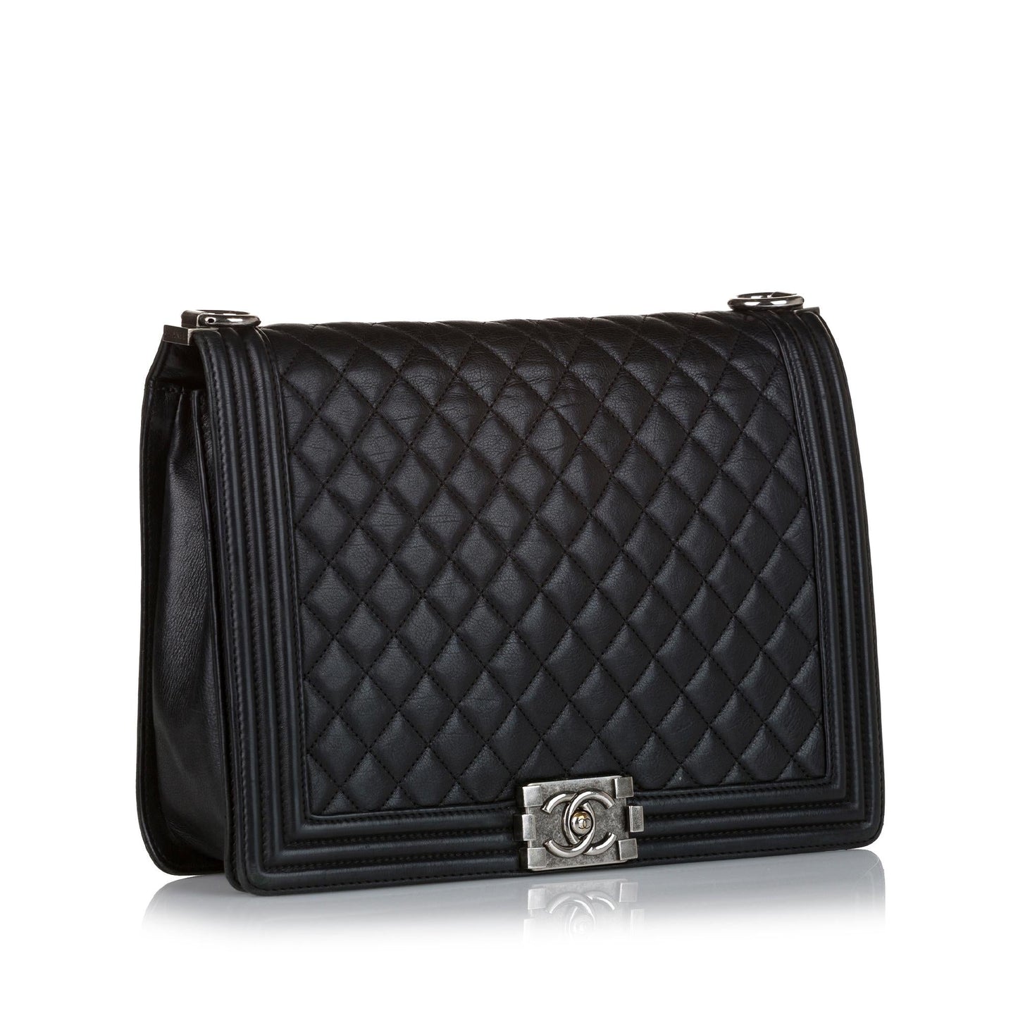 Chanel Boy Lambskin Flap SHG Leather Shoulder Bag 4