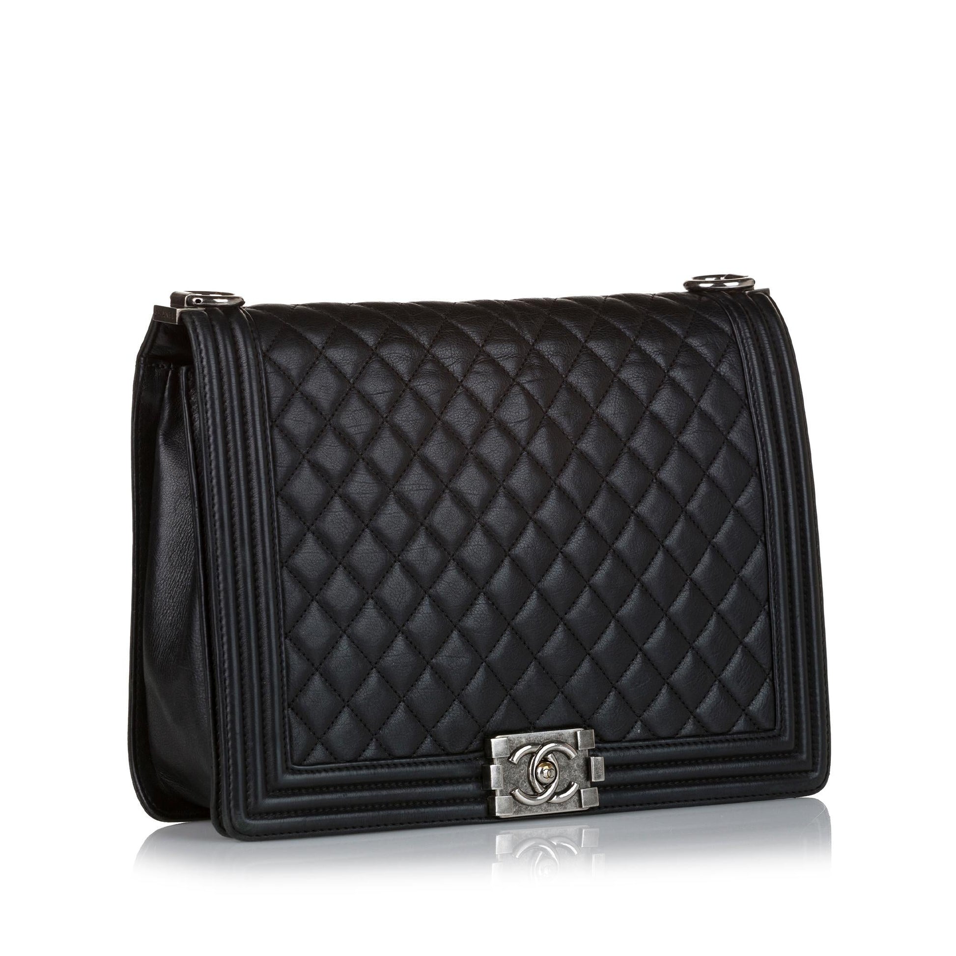 Chanel Boy Lambskin Flap SHG Leather Shoulder Bag 4