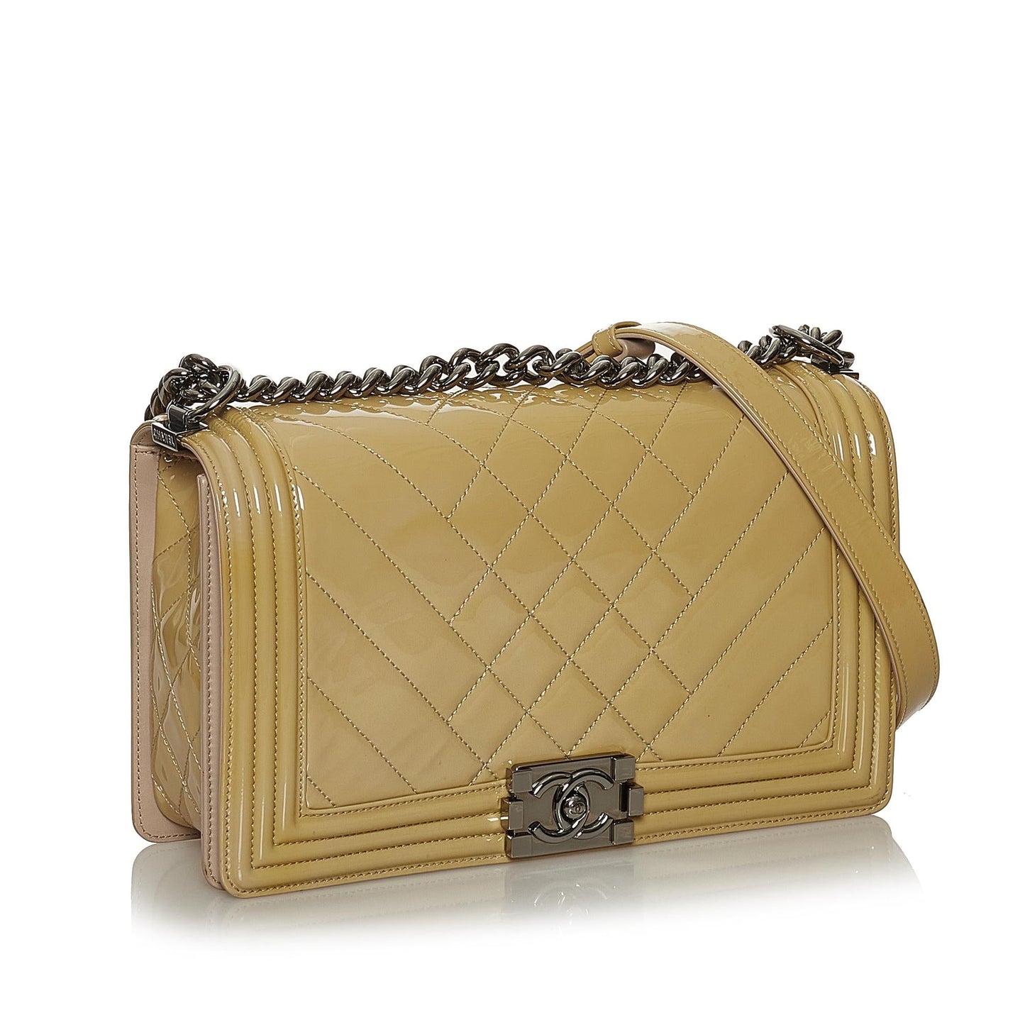 Chanel Boy Patent SHG Leather Shoulder Bag