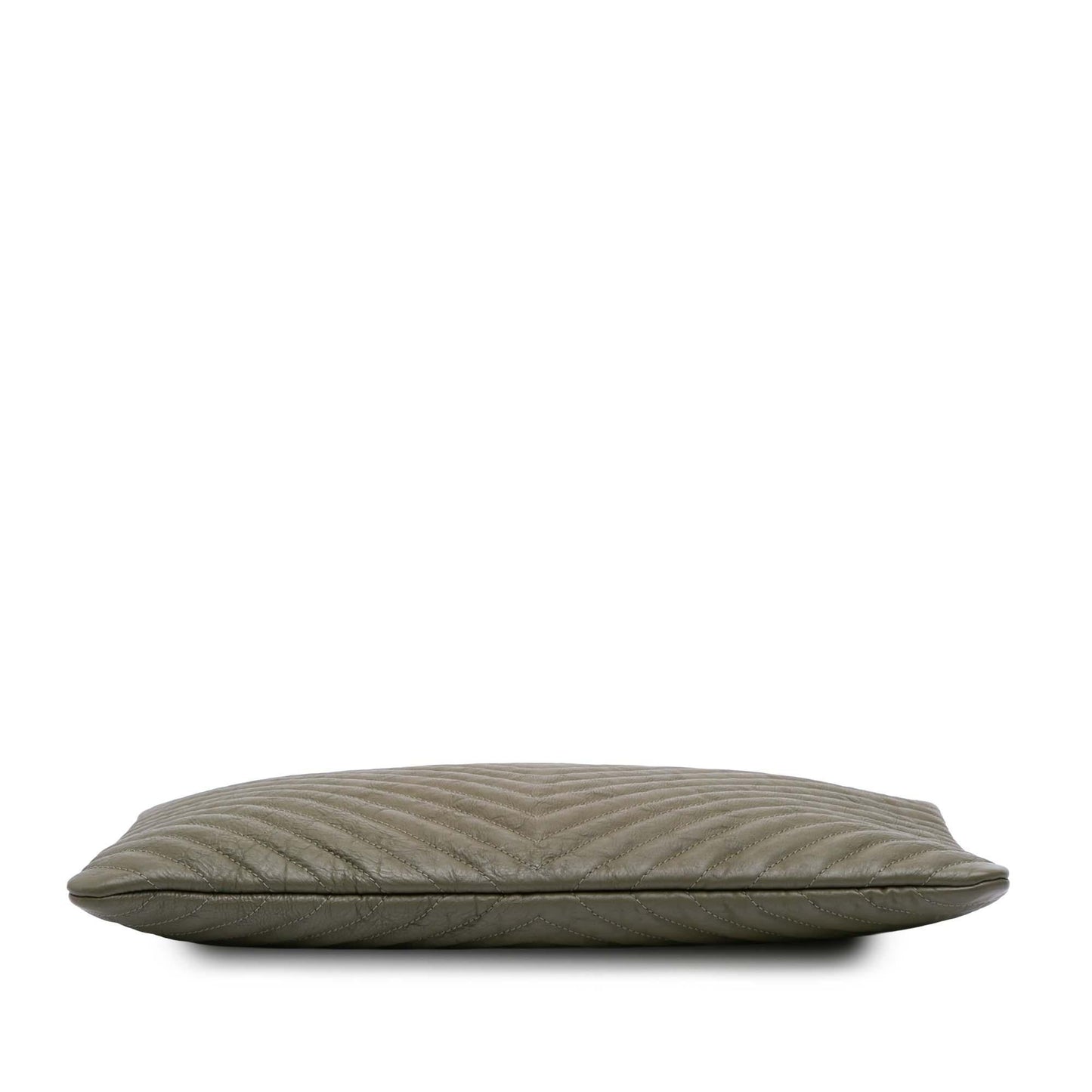 Chanel CC Chevron Calfskin O Clutch Bag