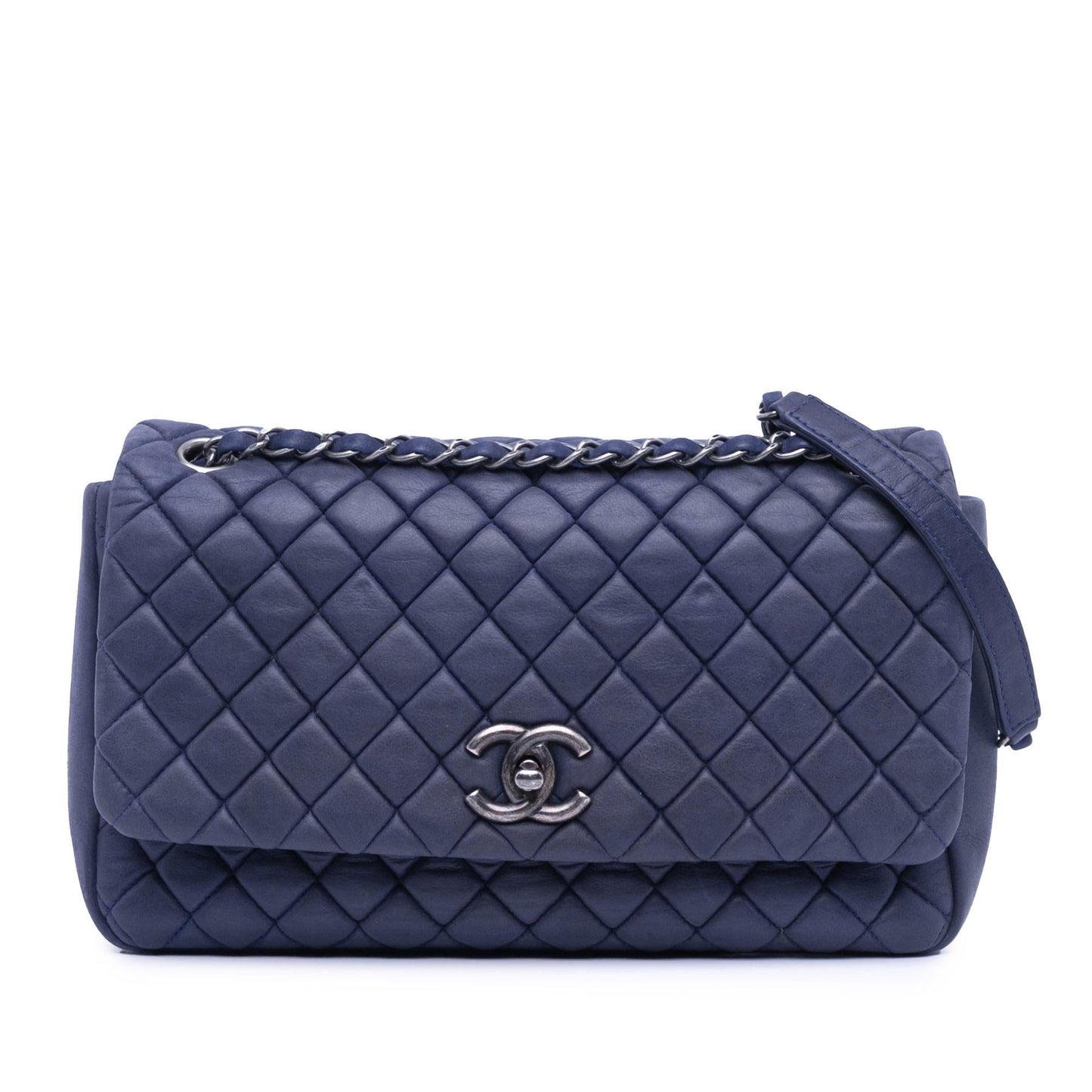 Chanel Calfskin New Bubble Flap Handbag