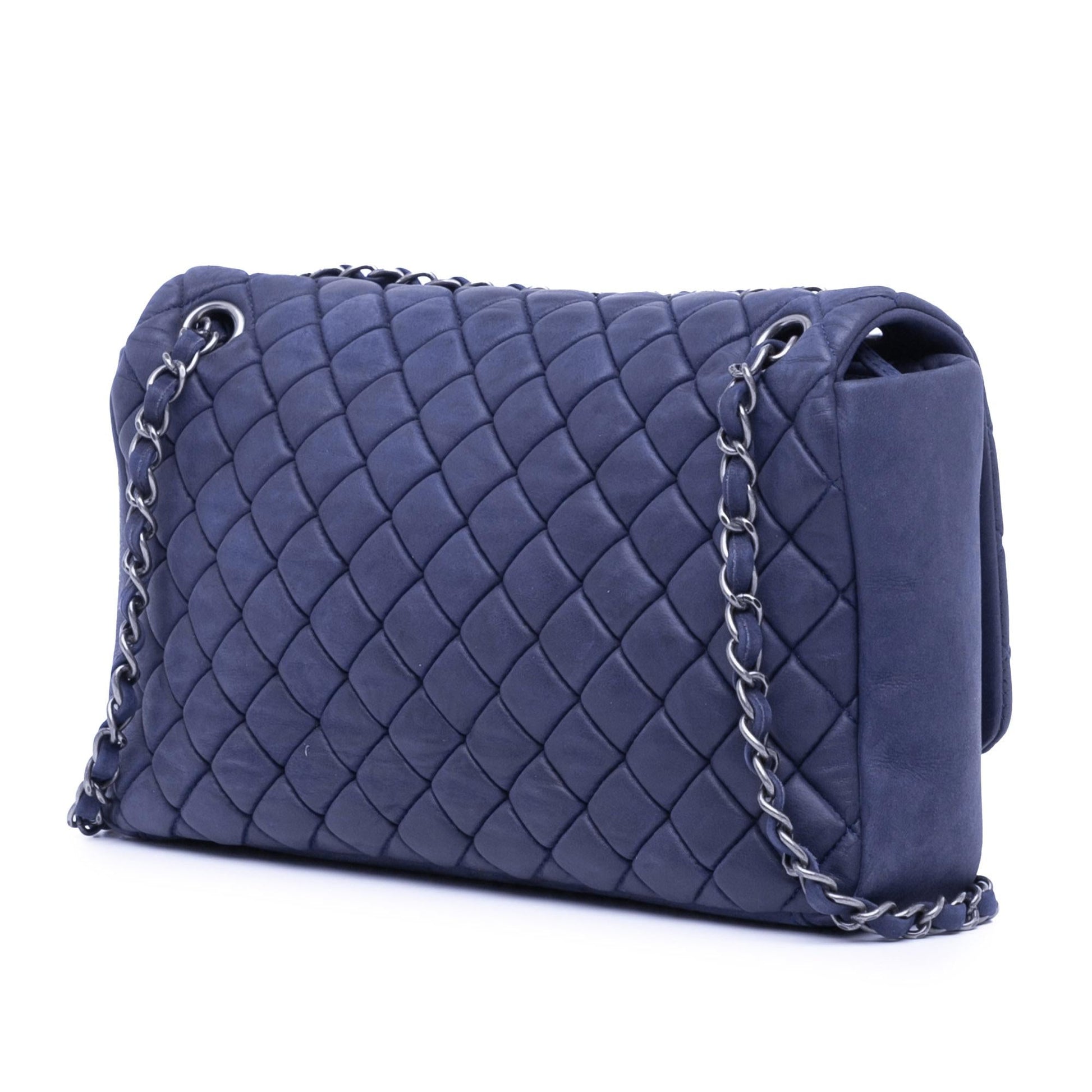 Chanel Calfskin New Bubble Flap Handbag