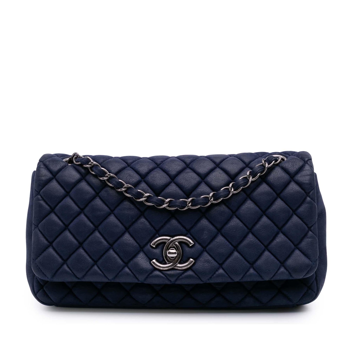 Chanel Calfskin New Bubble Flap Handbag Bubble Flap