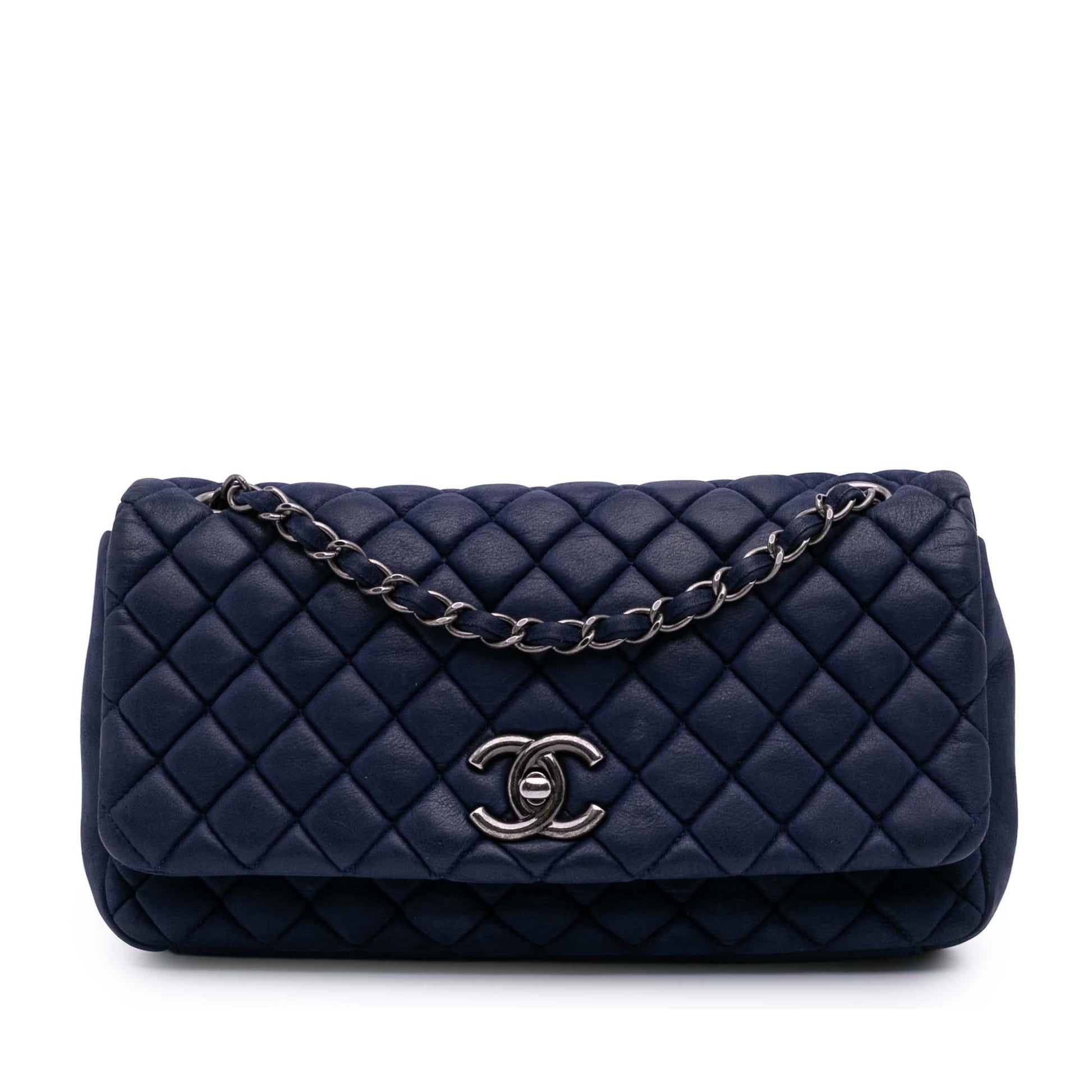 Chanel Calfskin New Bubble Flap Handbag Bubble Flap