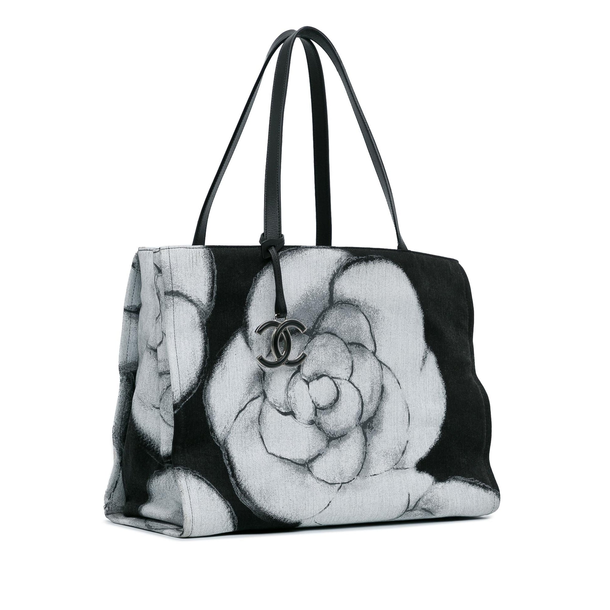 Chanel Camellia Printed Shopper SHG-HCaliE Canvas Tote Bag