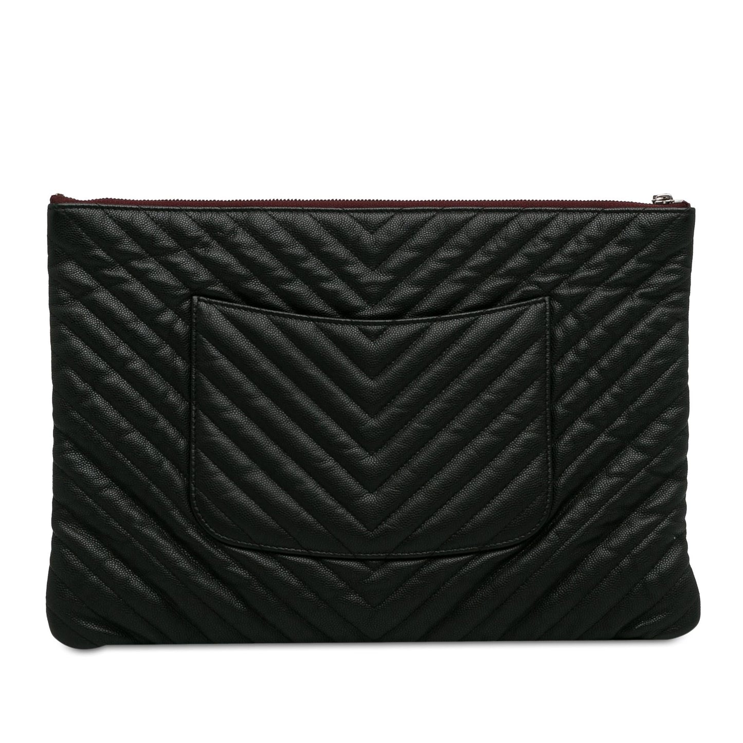 Chanel Caviar Chevron Flat Cosmetic SHG-F6hVIo Shoes