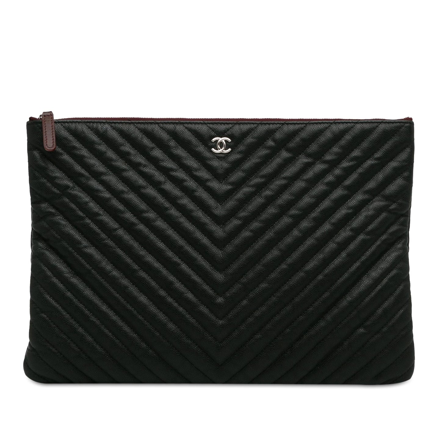 Chanel Caviar Chevron Flat Cosmetic SHG-F6hVIo Shoes