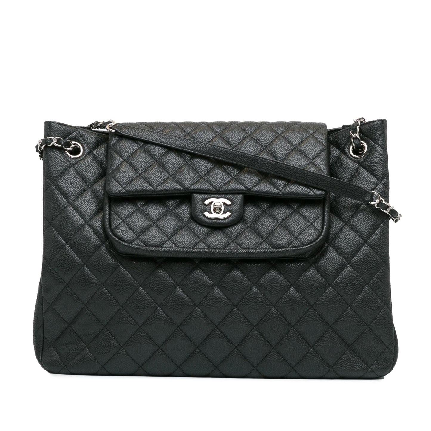 Chanel Caviar Flap Shopping SHG-UY8l1Y Tote Bag